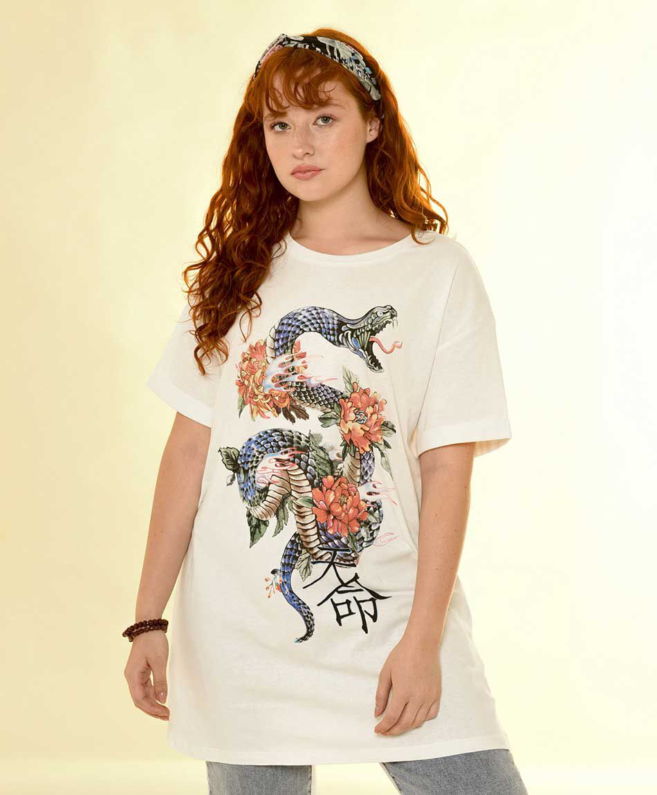 Polera over estampada