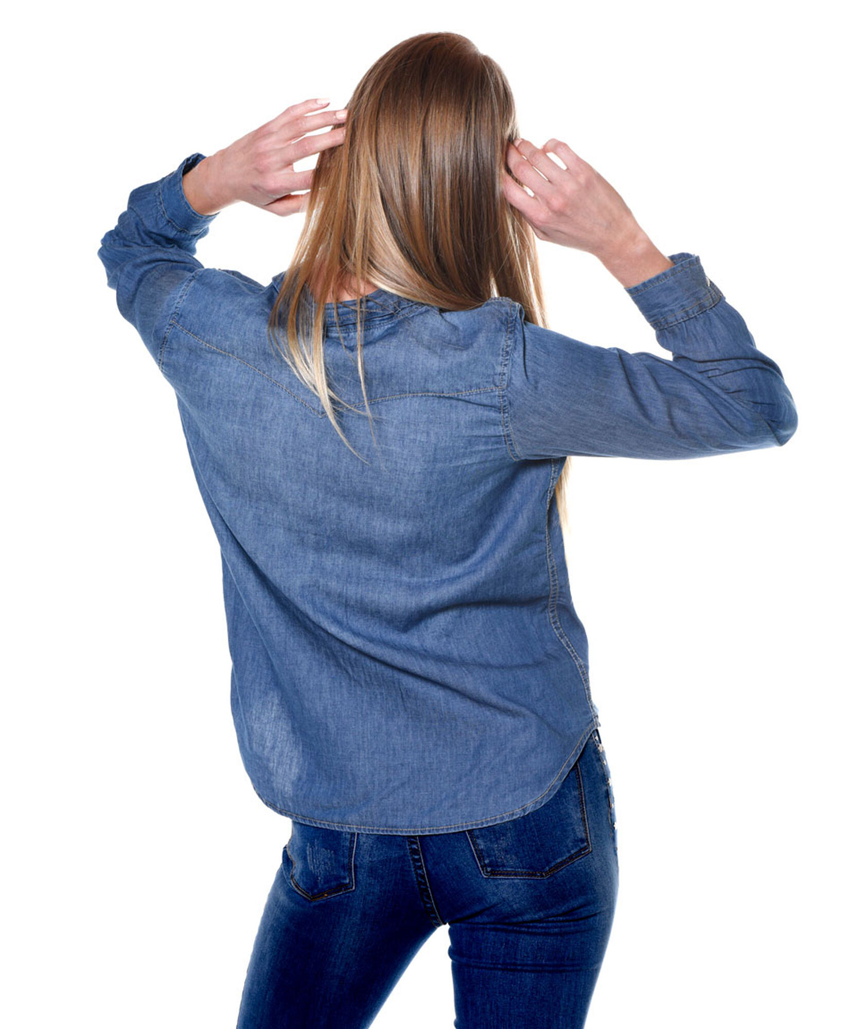 Blusa denim entallada Blusa denim entallada