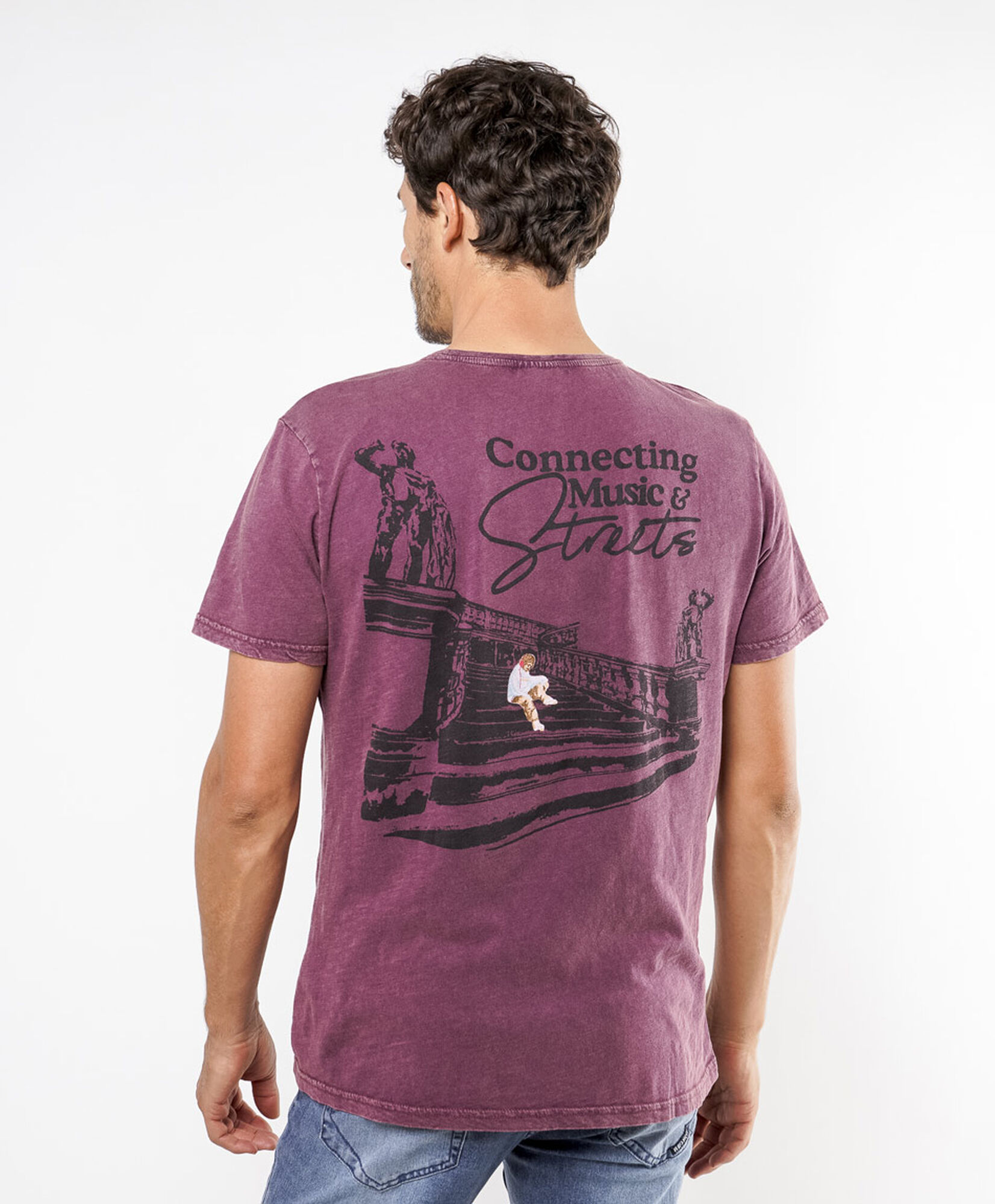 Polera hombre doble estampado music Polera hombre doble estampado music