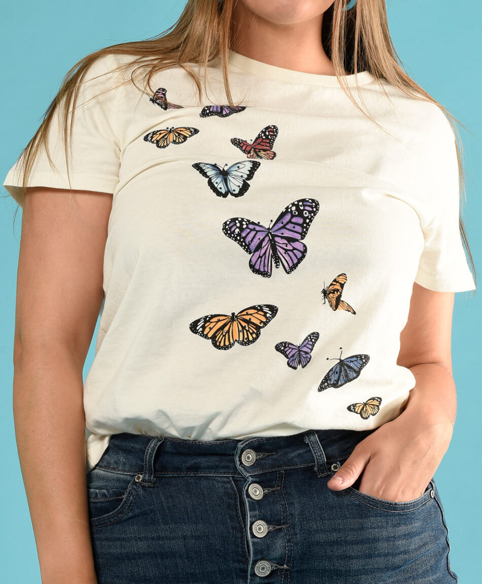 Polera mariposas