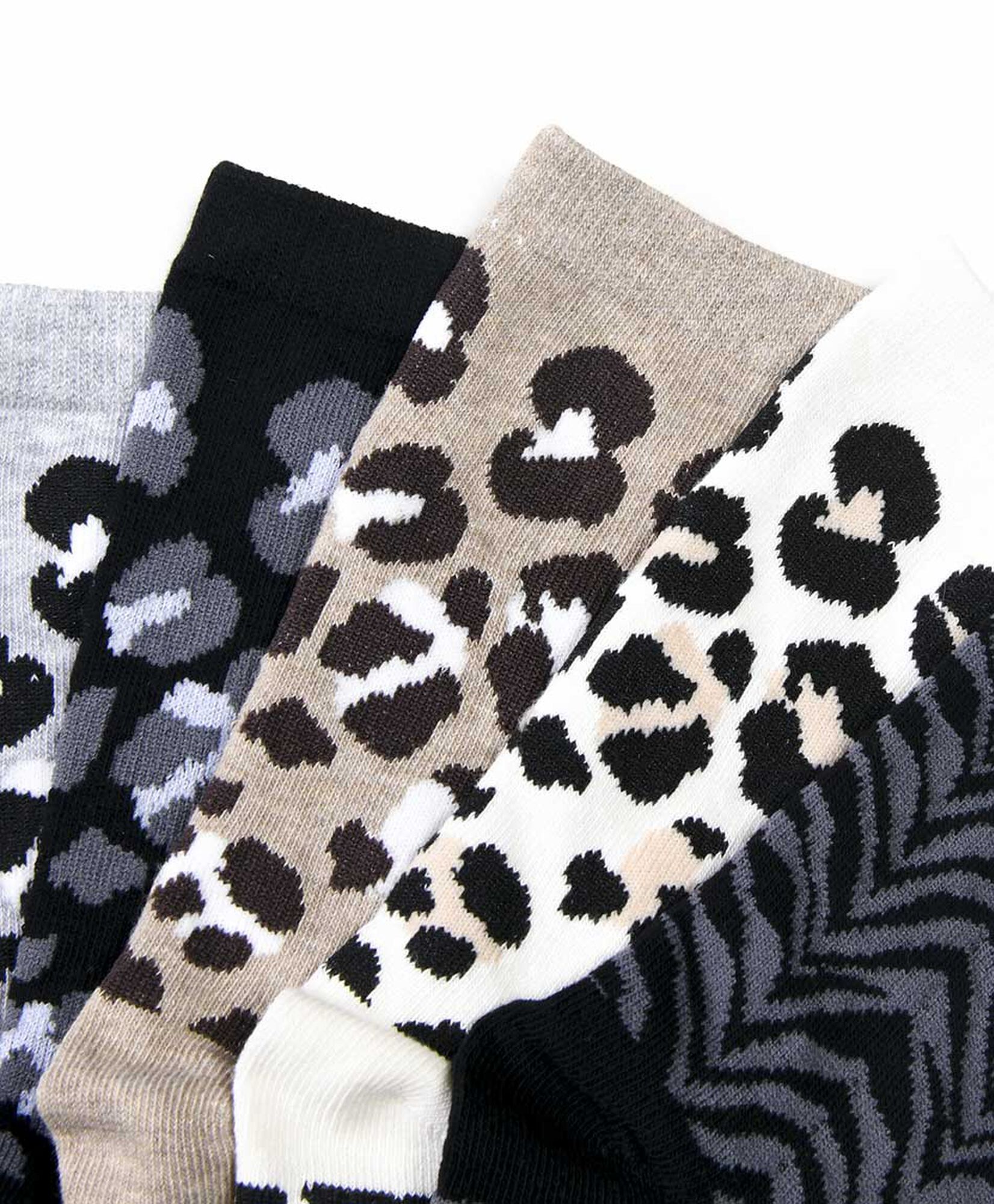 Pack 5 calcetines mujer largos animal print Pack 5 calcetines mujer largos animal print