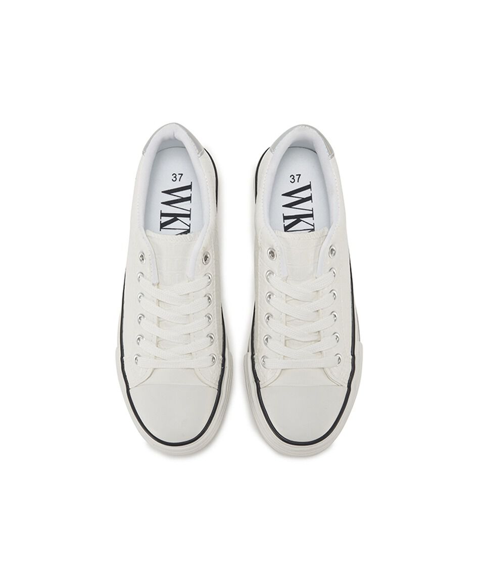 Zapatilla mujer textura blanca