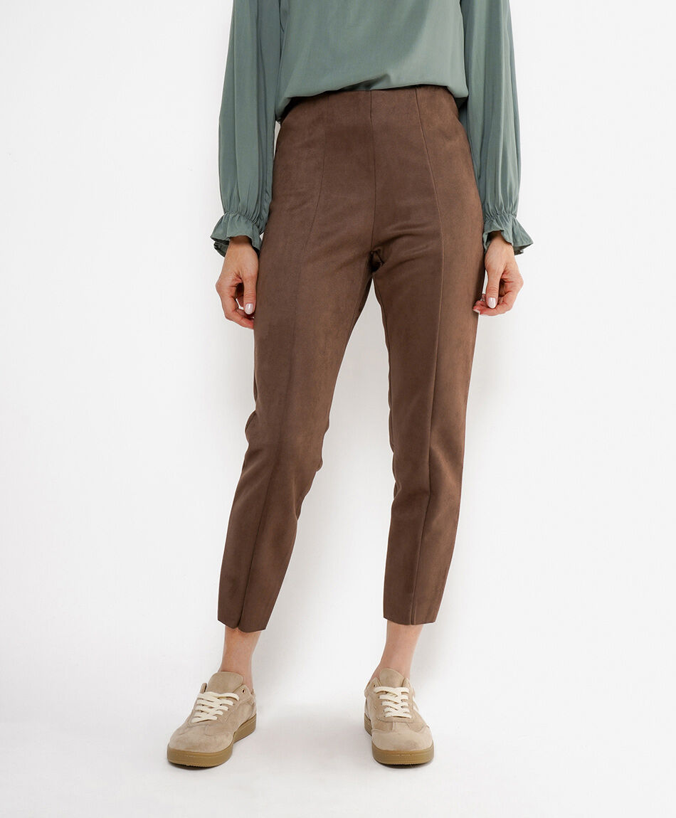 Leggins mujer suede caf&eacute;