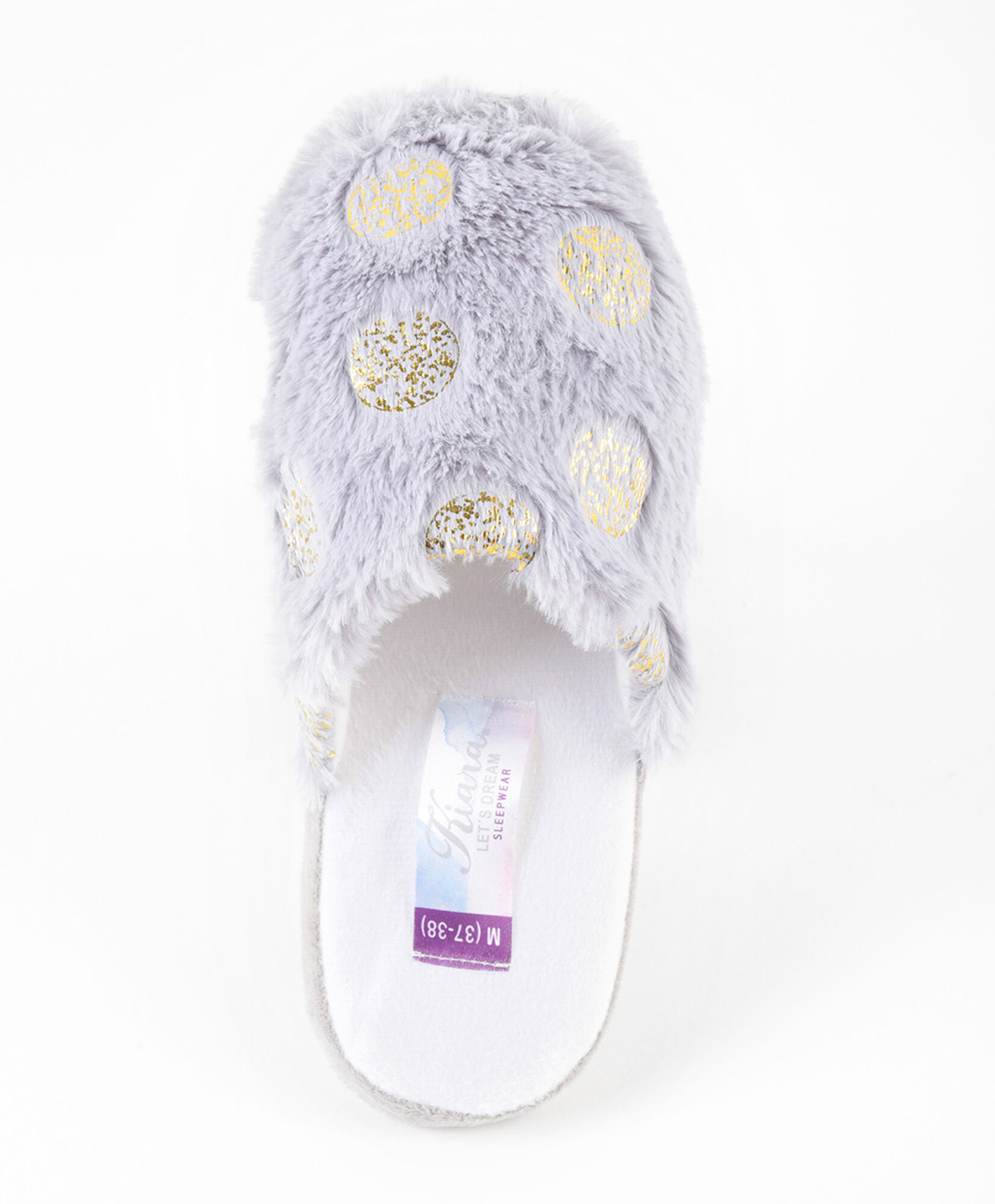 Pantufla mujer círculos dorados Pantufla mujer círculos dorados