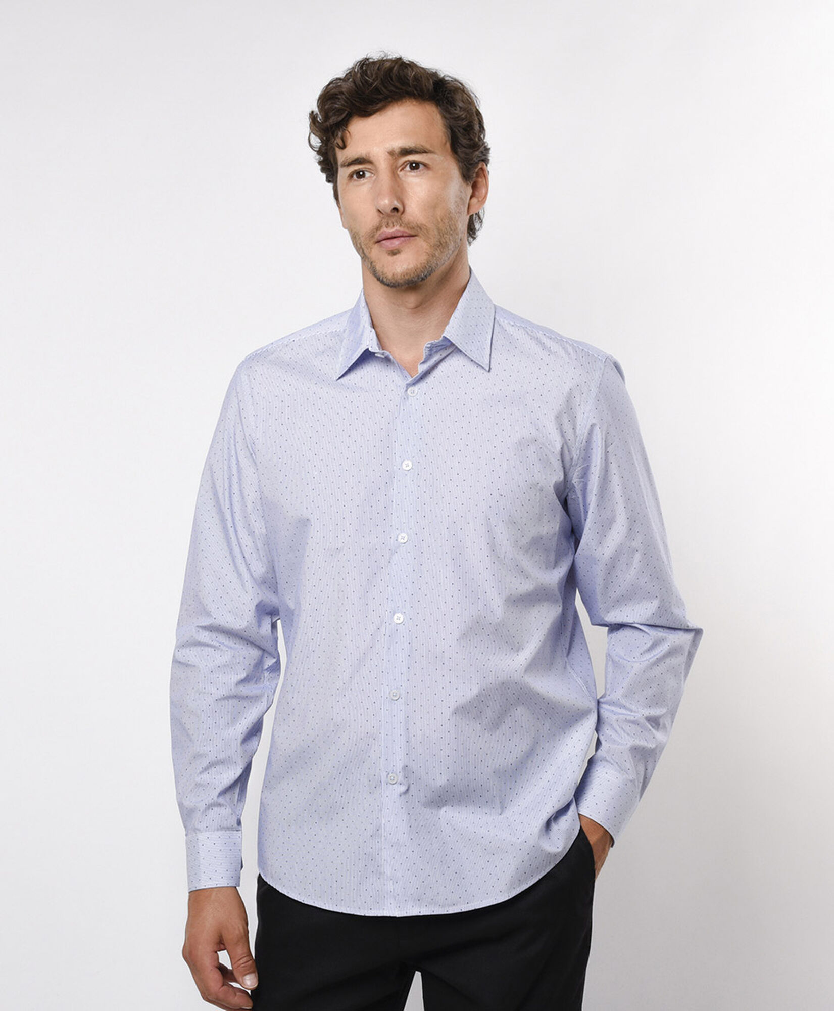 Camisa hombre puntos y líneas Camisa hombre puntos y líneas