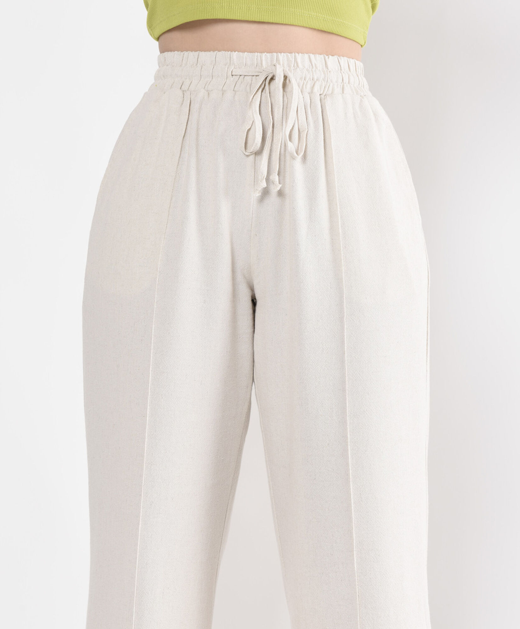 Pantalón mujer lino palazzo wide Pantalón mujer lino palazzo wide