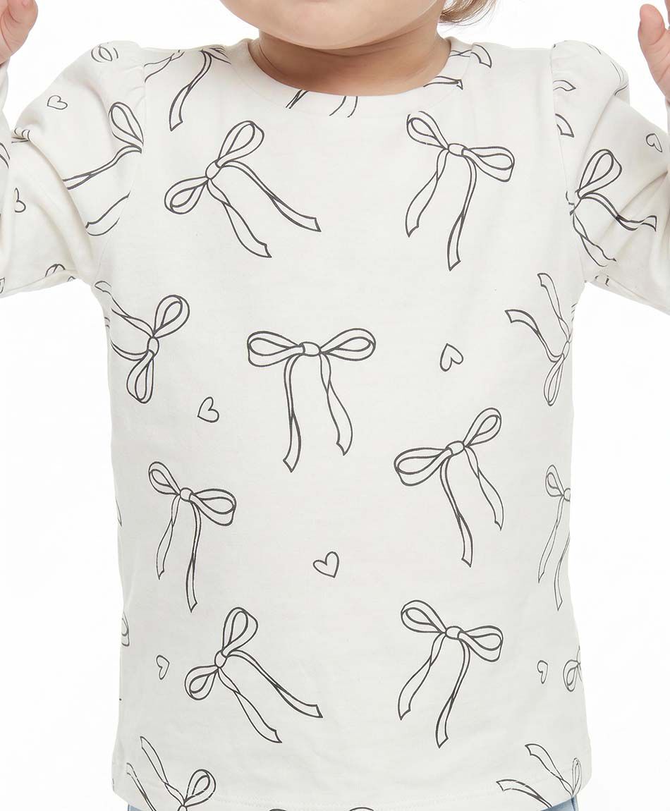 Polera beb&eacute; manga larga cintas