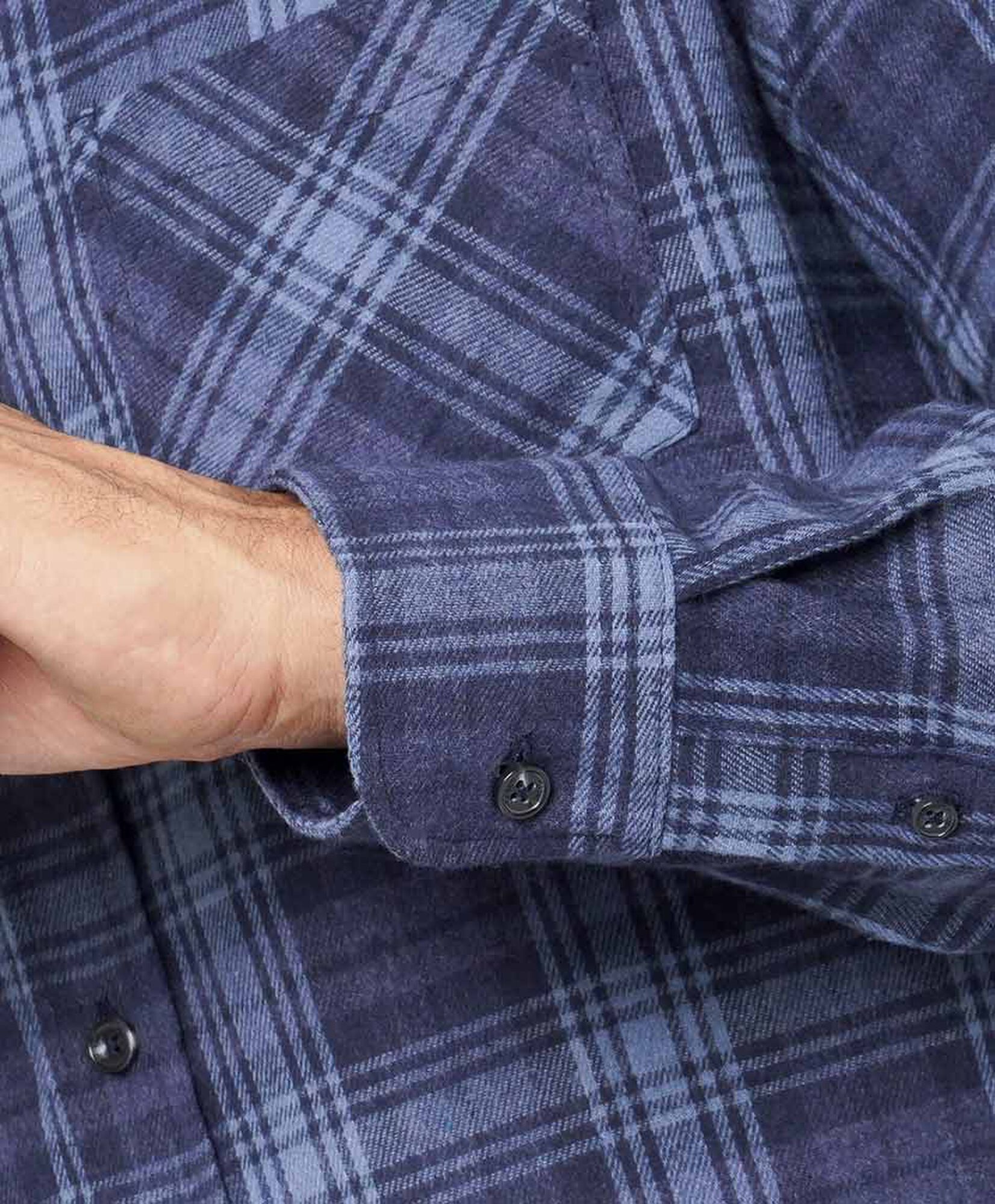 Camisa hombre cuadrillé azul Camisa hombre cuadrillé azul