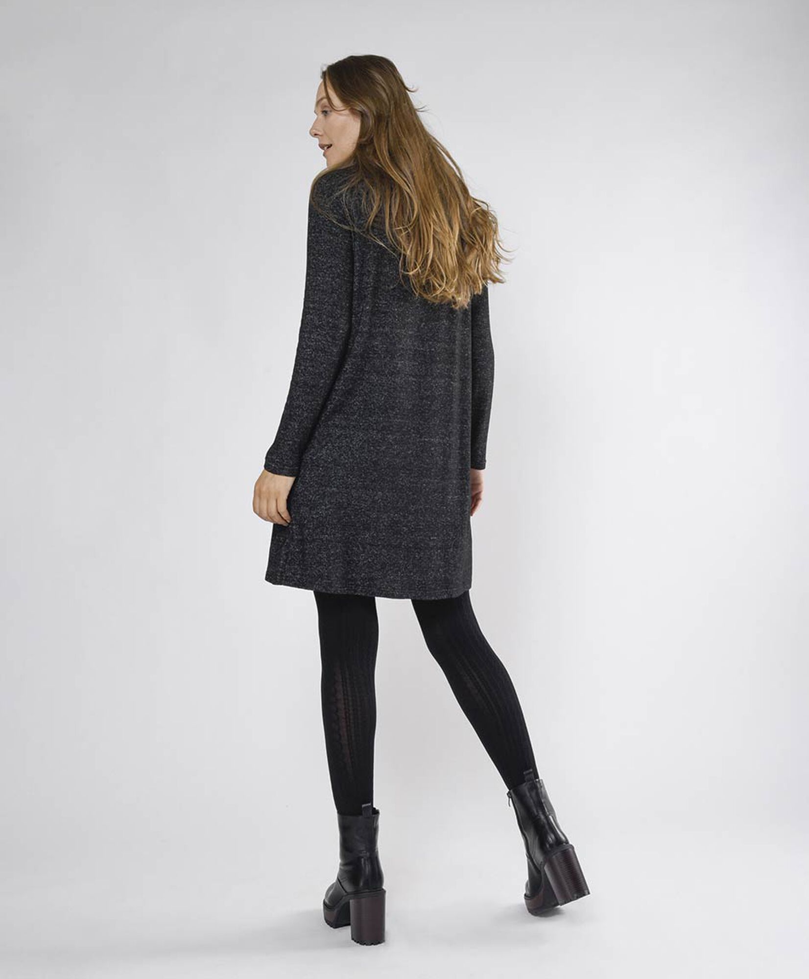Vestido hasta la rodilla mujer jaspeado Vestido hasta la rodilla mujer jaspeado