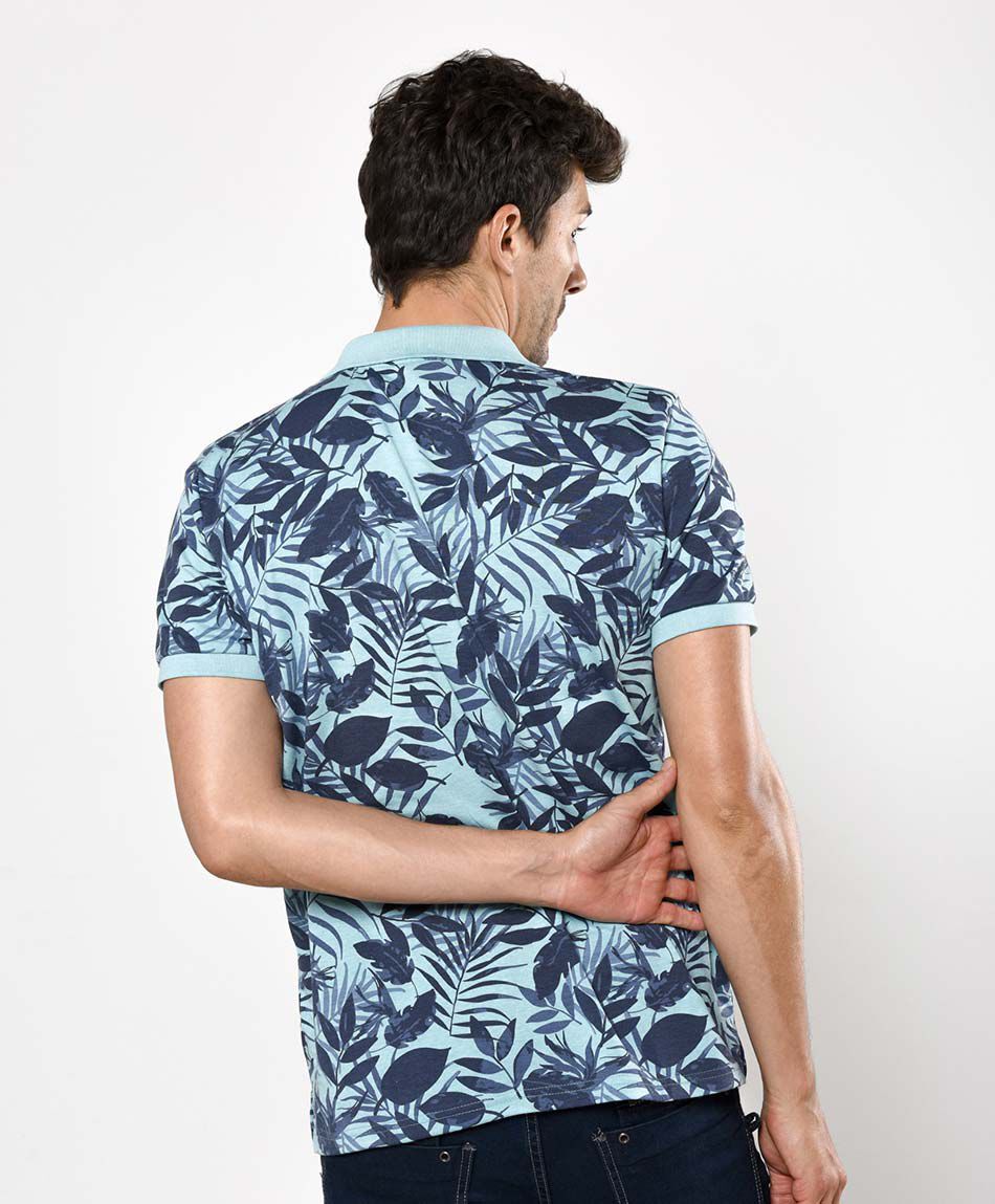 Polera manga corta cuello piqu&eacute;