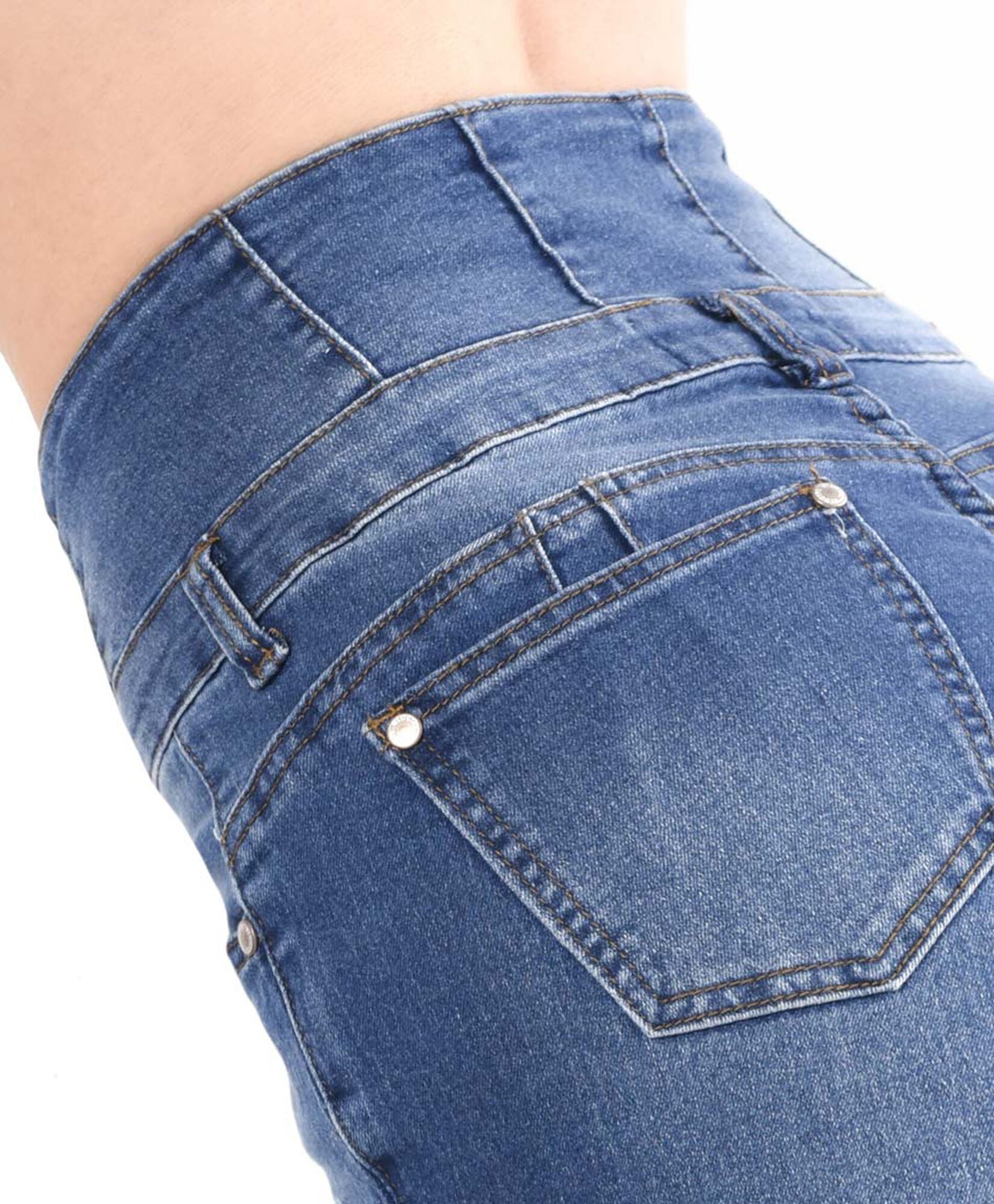 Jeans mujer cargo pretina ancha skinny fit Jeans mujer cargo pretina ancha skinny fit