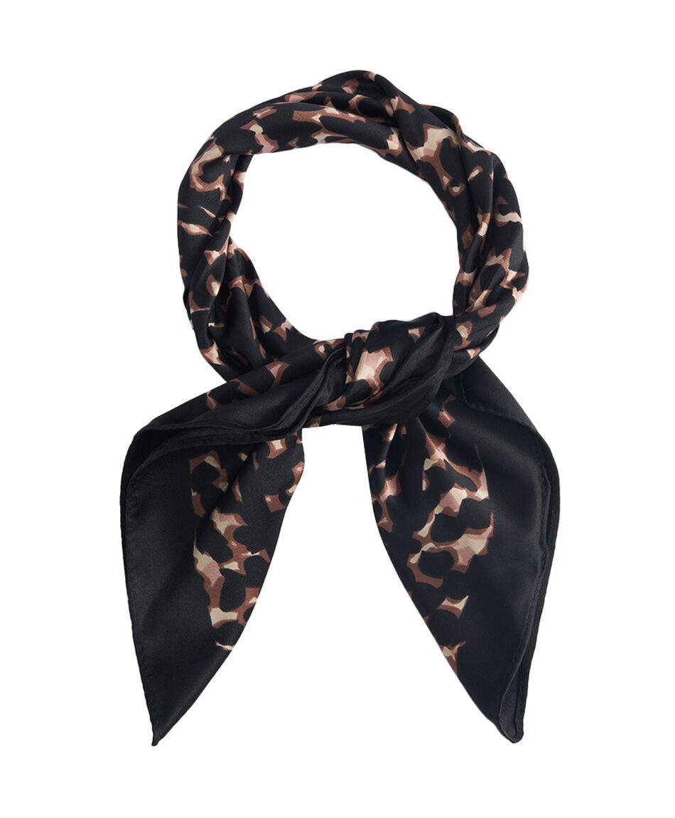 Pa&ntilde;uelo mujer animal print black