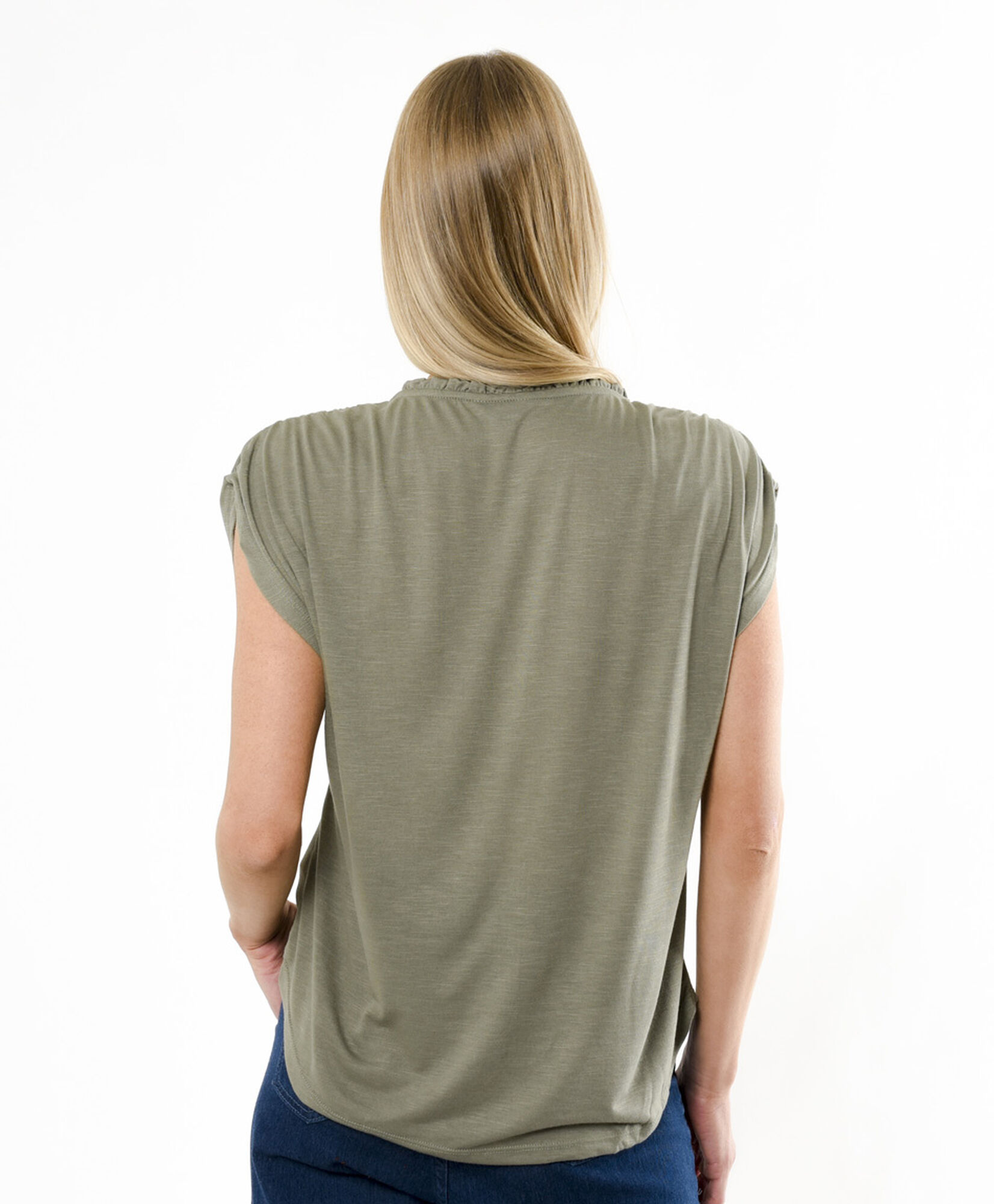 Polera mujer cuello vuelitos Polera mujer cuello vuelitos