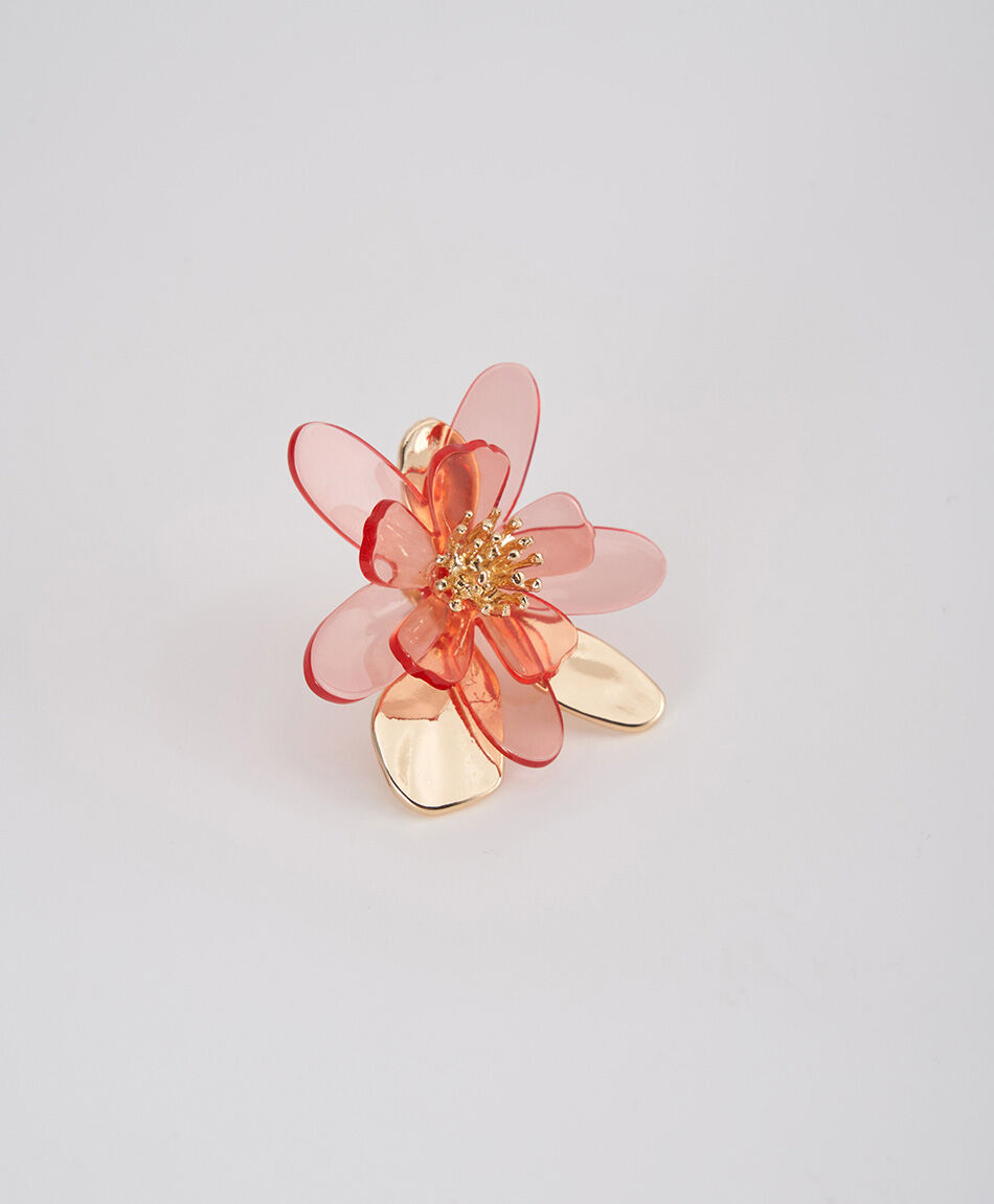 Aros mujer flor colores