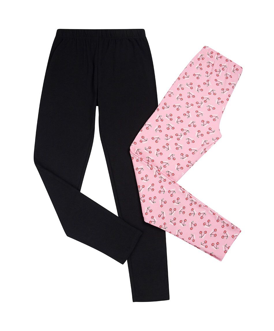 Pack 2 leggins ni&ntilde;a cerezas