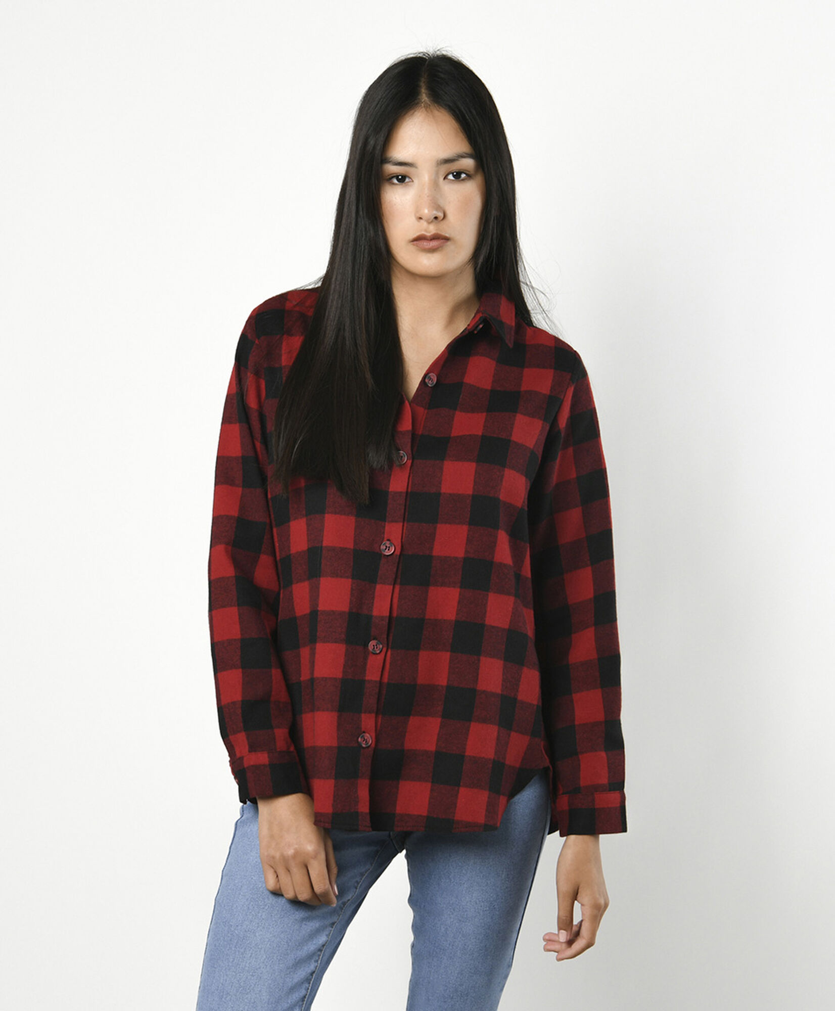 Blusa mujer escocesa roja Blusa mujer escocesa roja