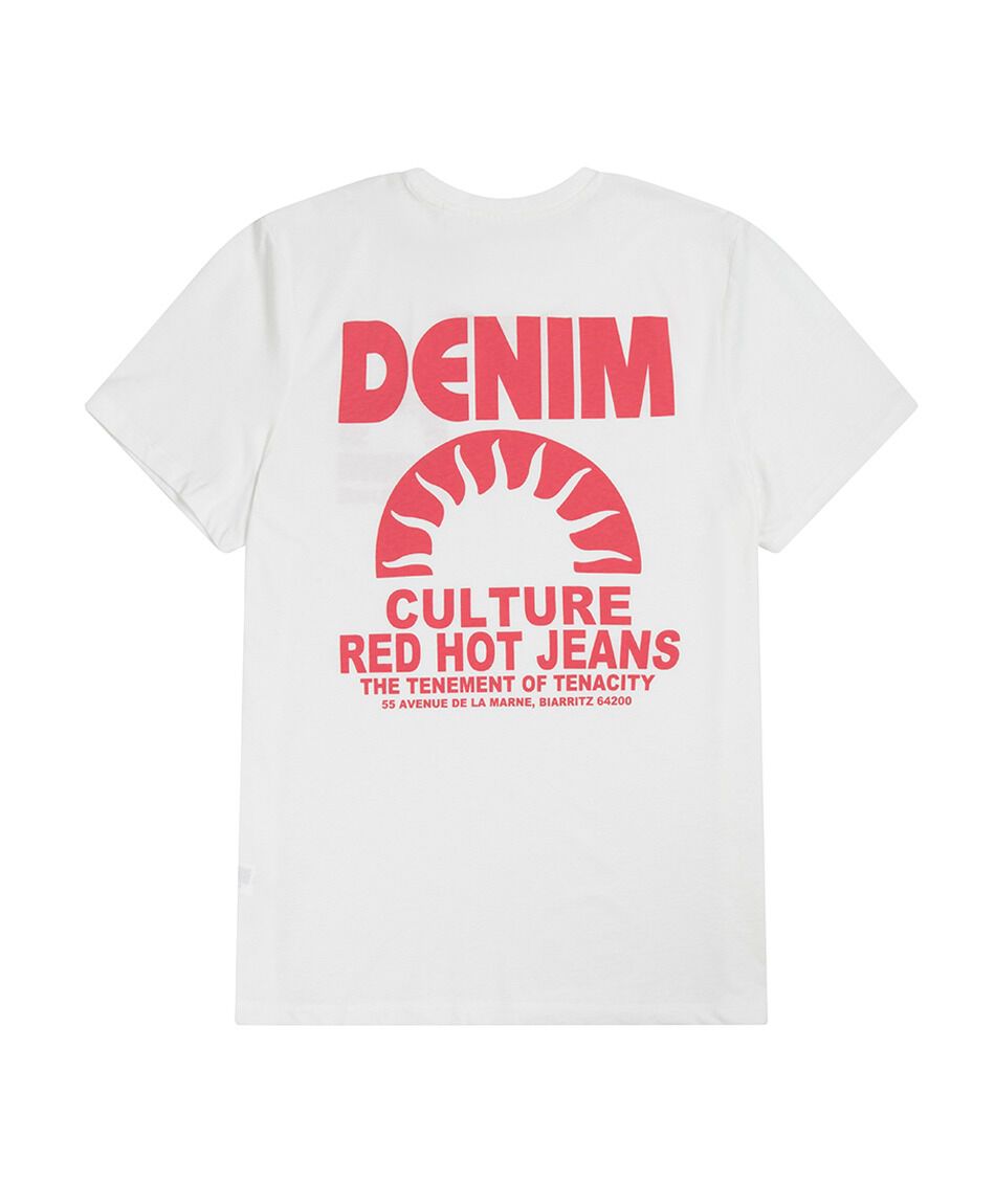 Polera hombre doble estampado denim sun