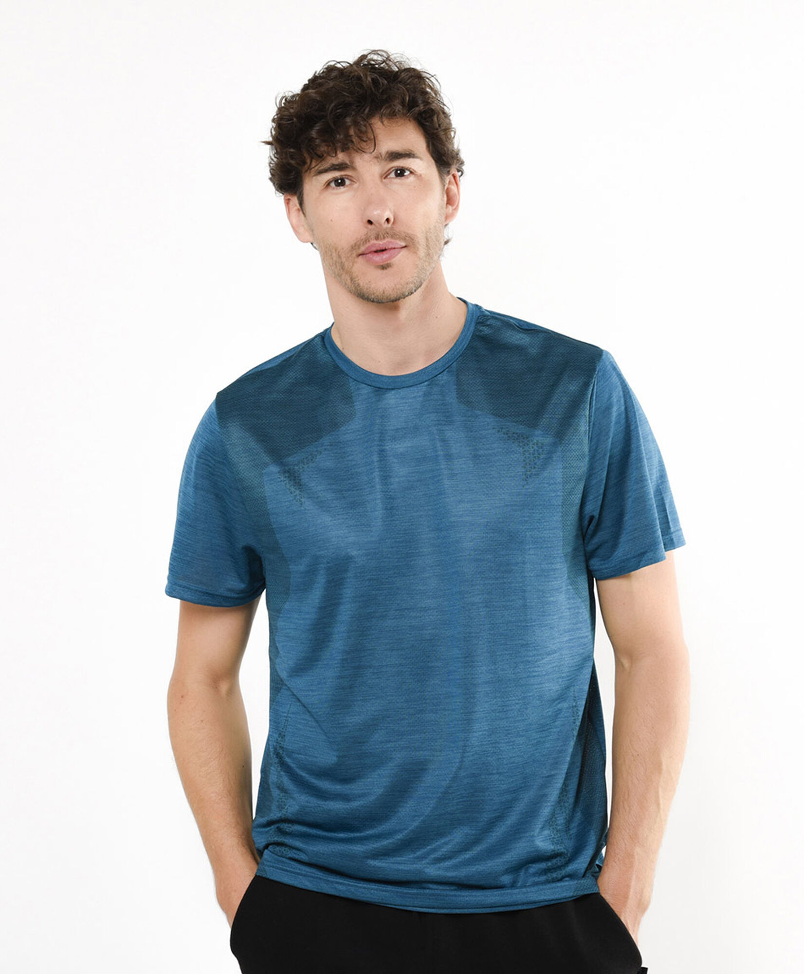 Polera deportiva hombre turquesa Polera deportiva hombre turquesa