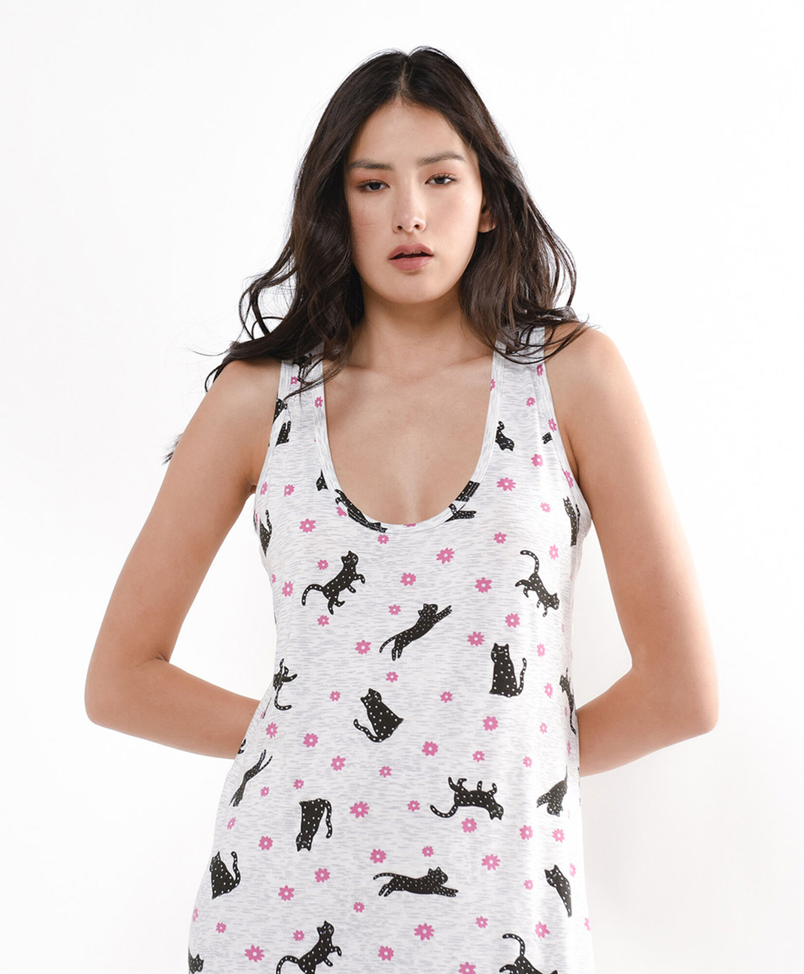 Camisola mujer gatos y flores Camisola mujer gatos y flores