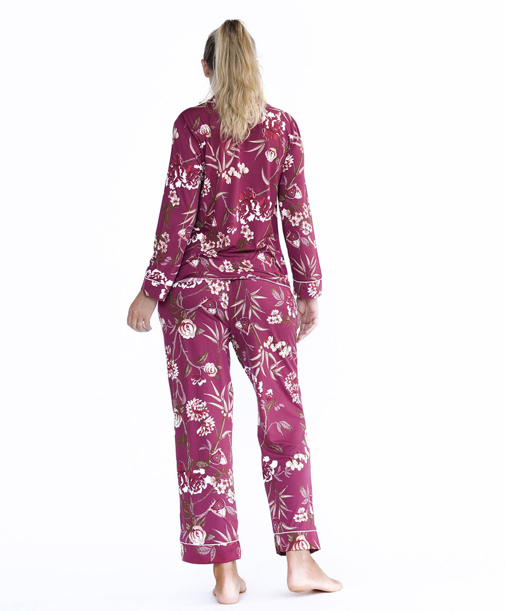 Pijama mujer camisero floreado Pijama mujer camisero floreado