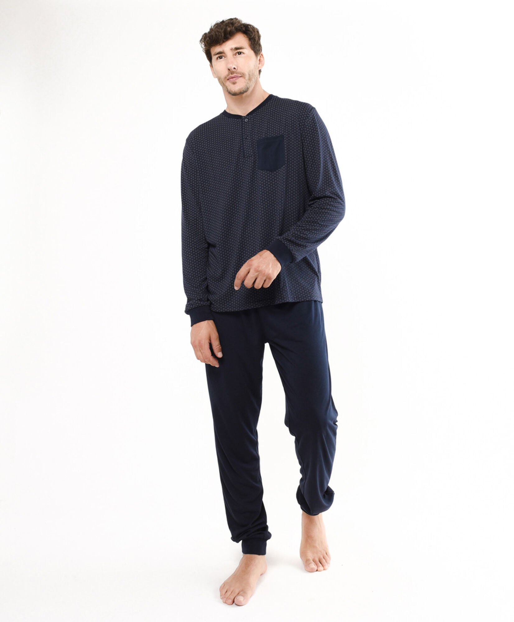 Pijama hombre print bolsillo Pijama hombre print bolsillo