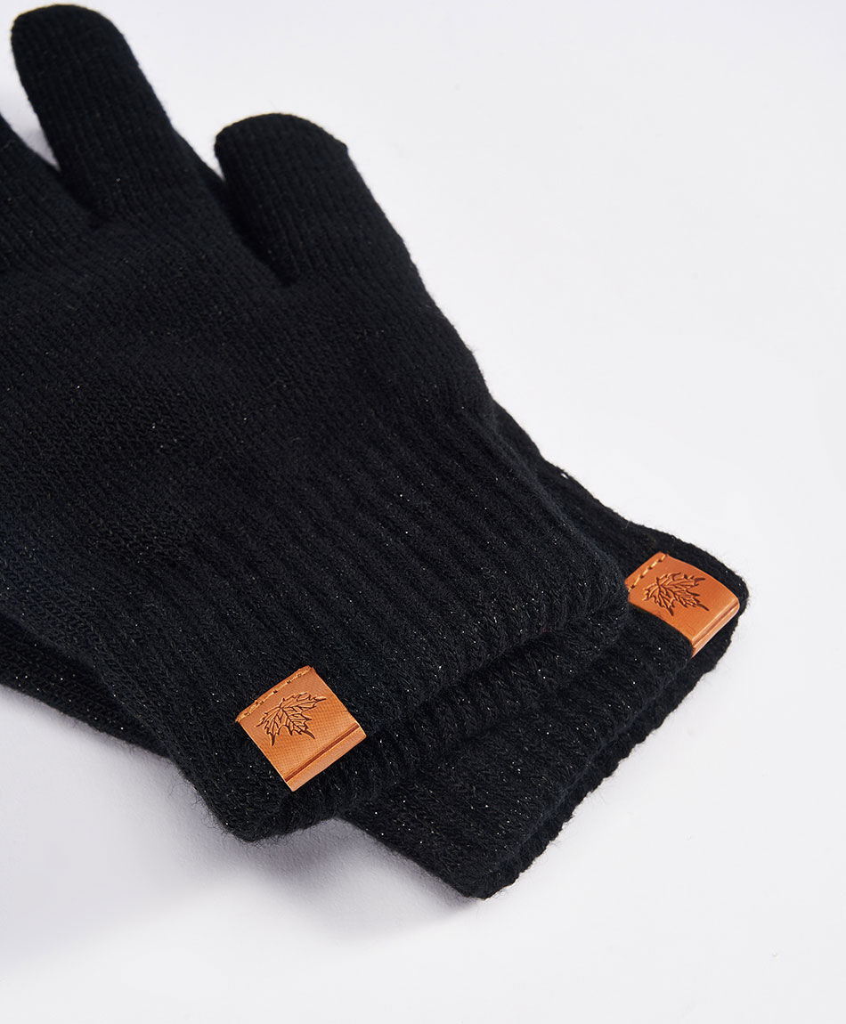 Guantes mujer lurex negro