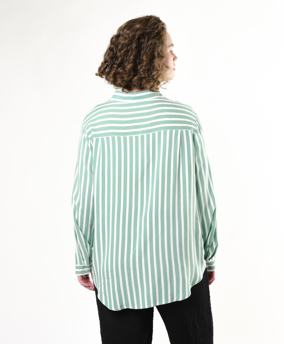 Blusa mujer listada verde