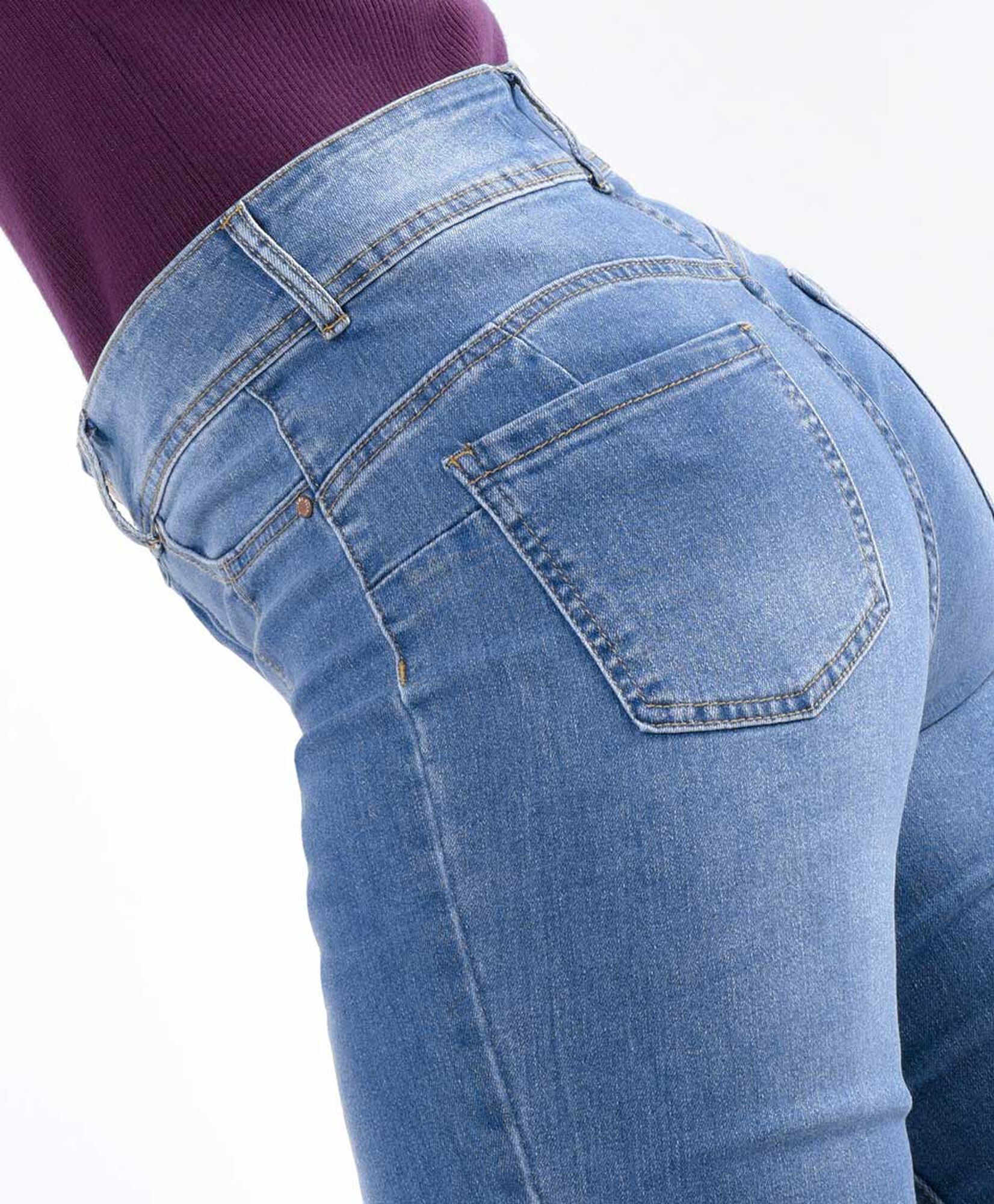 Jeans mujer costuras frontales skinny fit Jeans mujer costuras frontales skinny fit