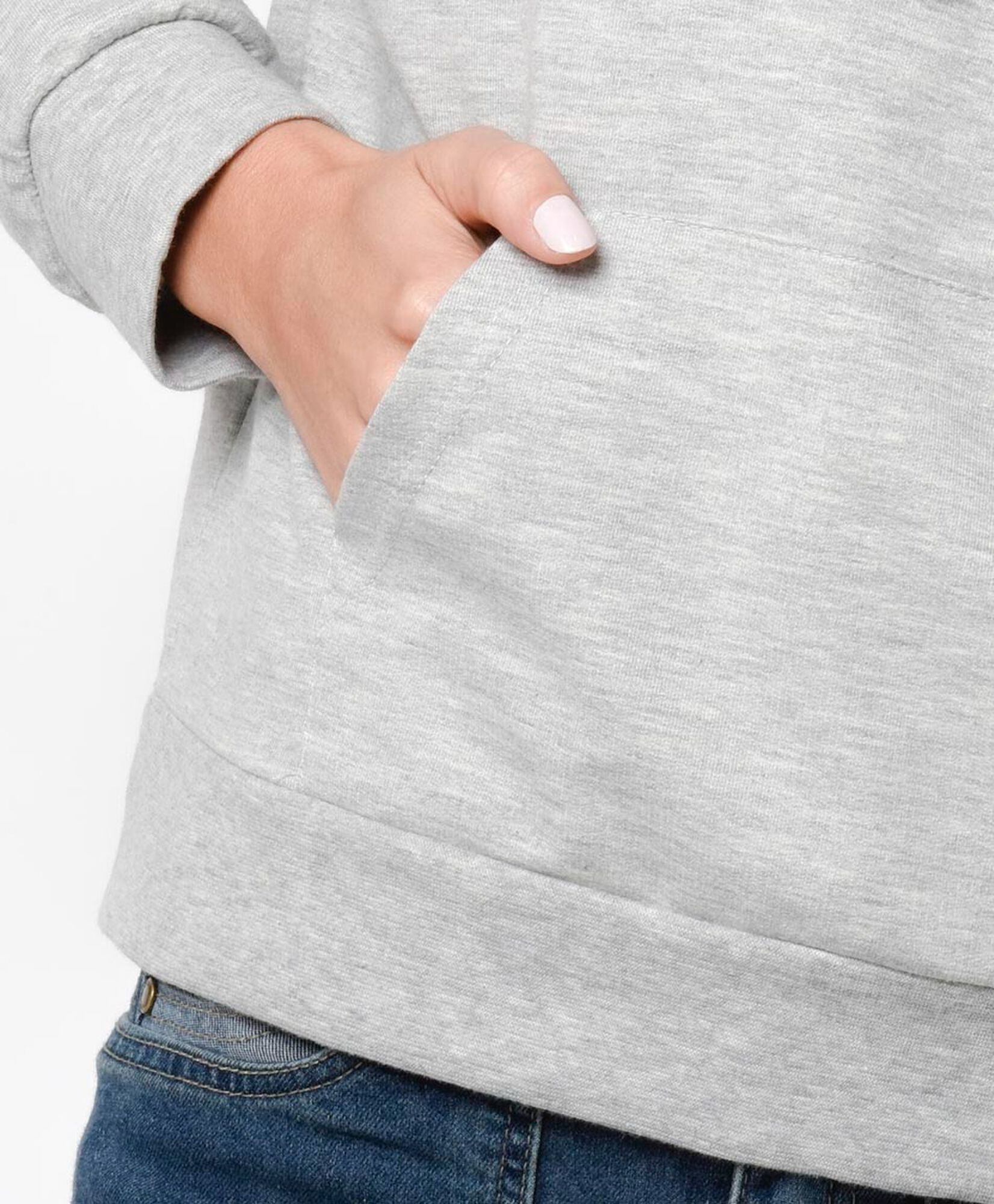Polerón mujer básico gris Polerón mujer básico gris