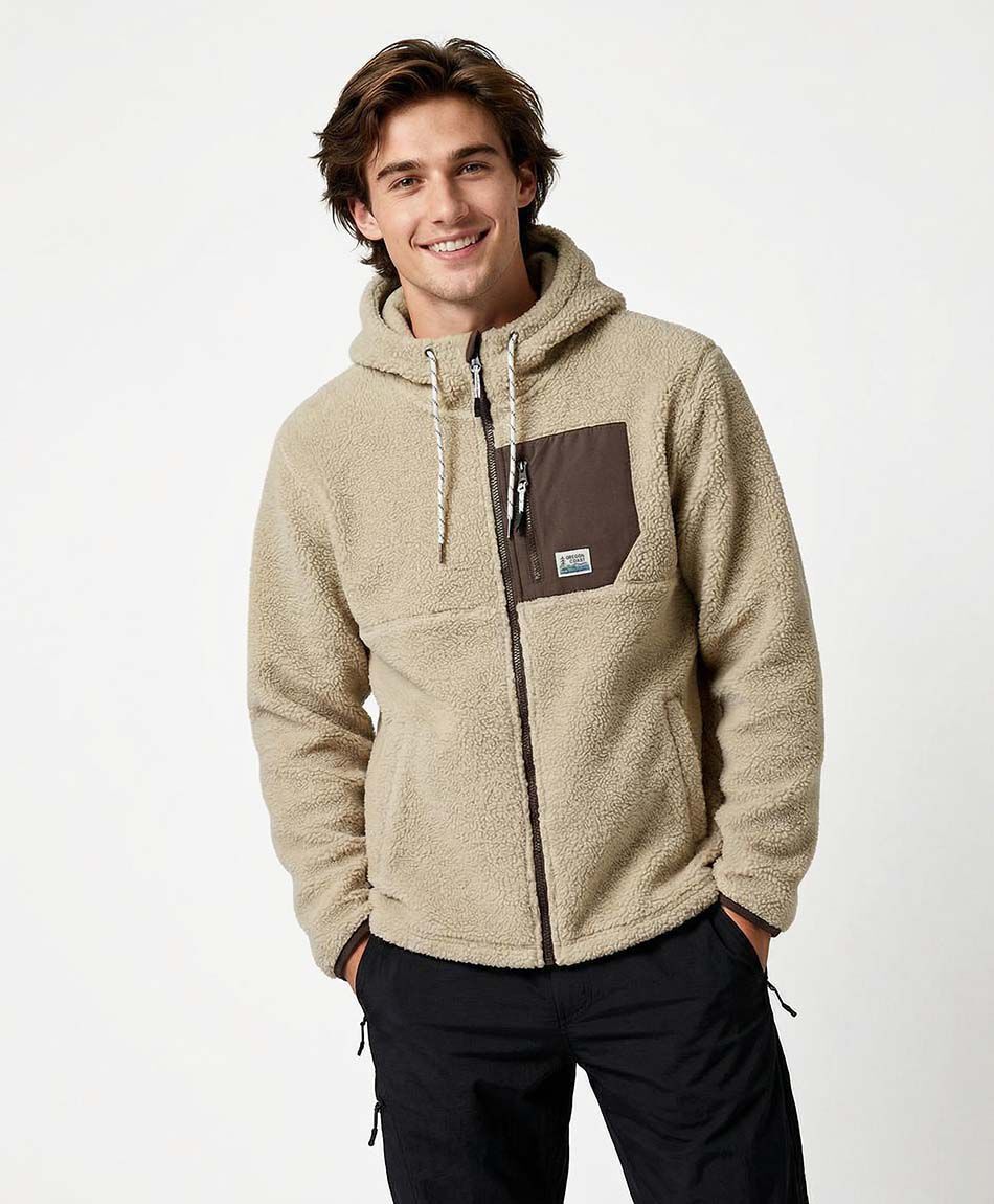 Chaqueta hombre capucha bolsillo