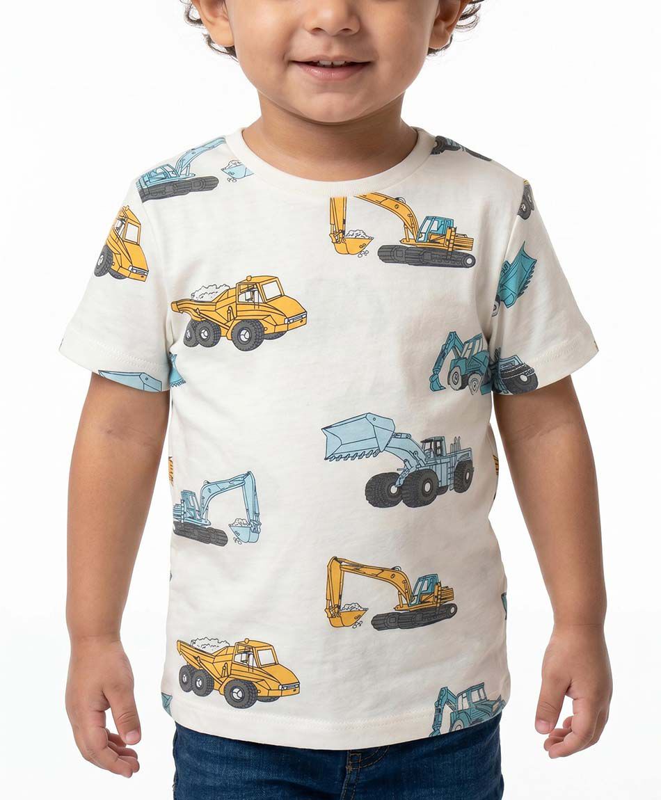 Polera beb&eacute; autos construcci&oacute;n