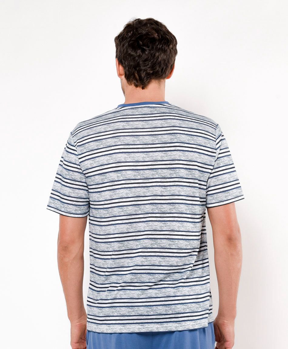 Pijama hombre bolsillo azul