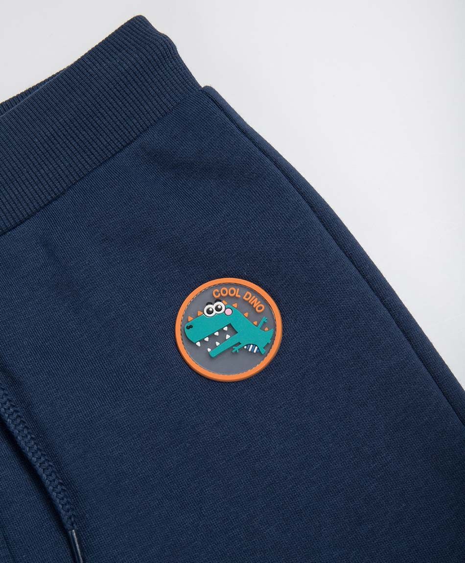 Pantal&oacute;n buzo beb&eacute; parche dinosaurio