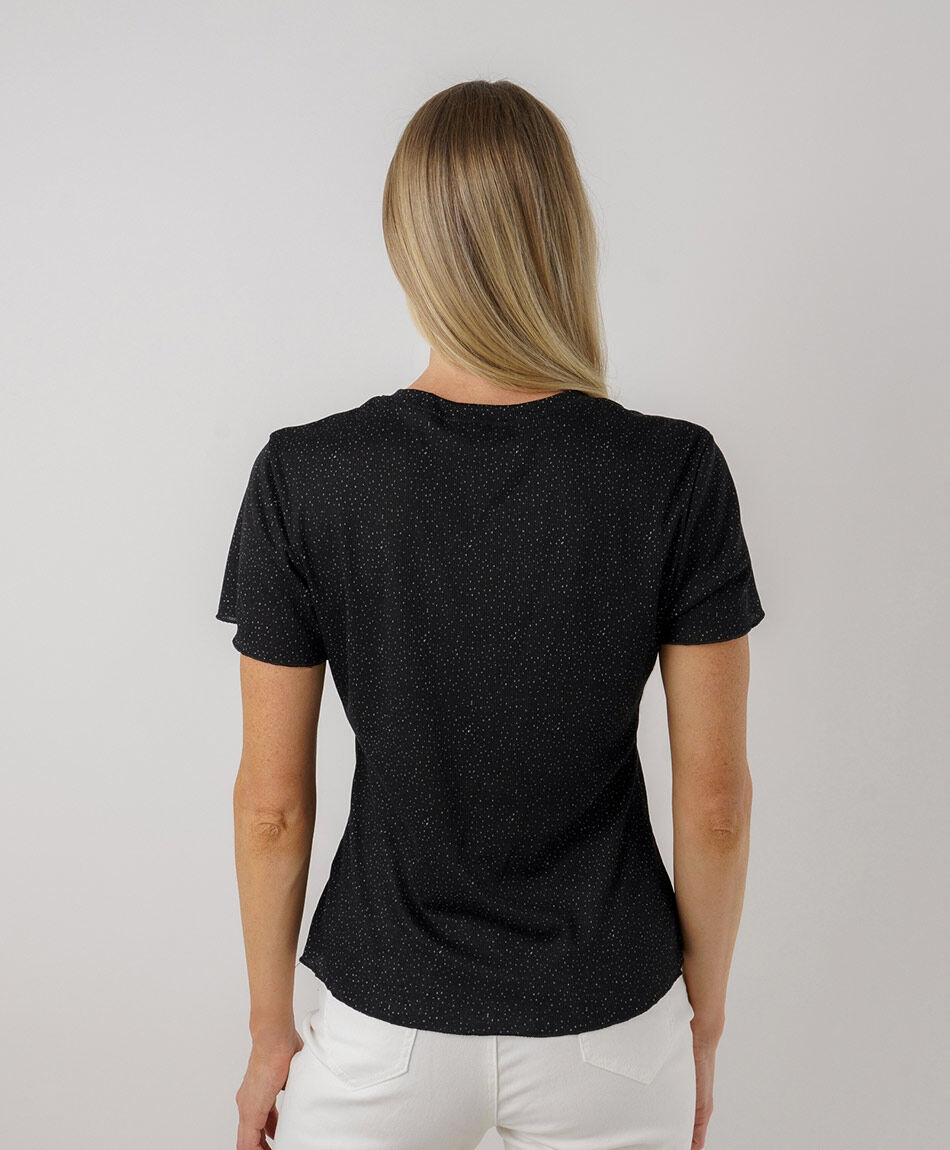 Polera mujer canal&eacute; puntitos