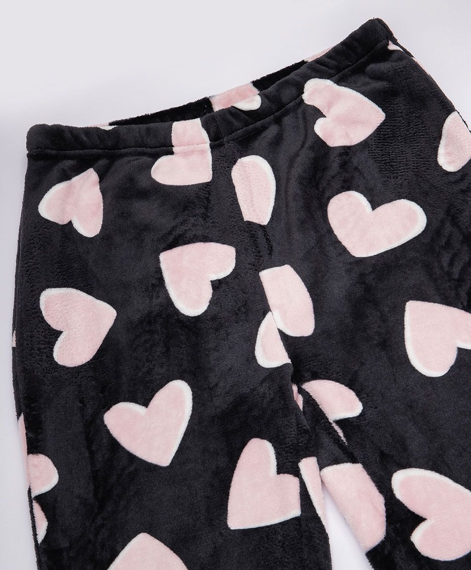 Pijama mujer coral corazones pink