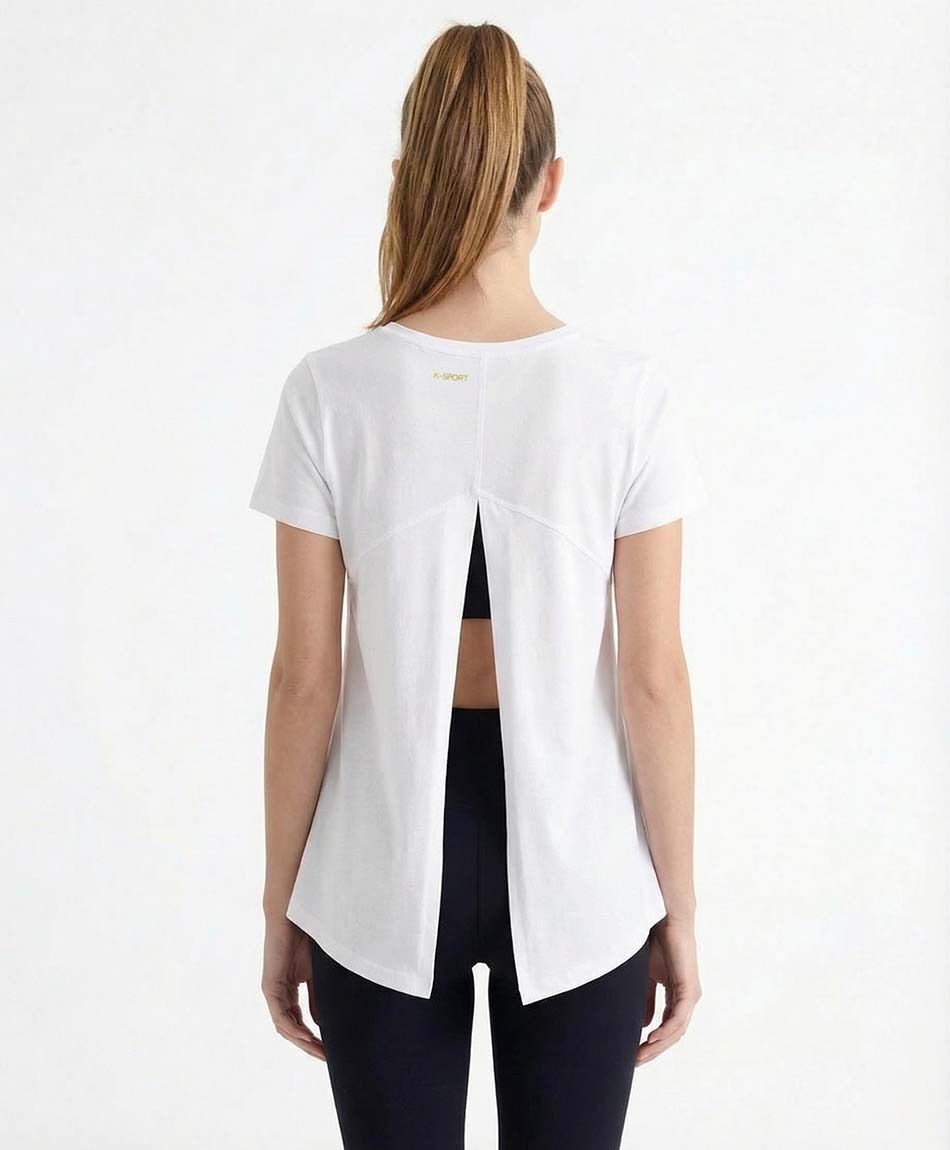 Polera deportiva mujer oversize white
