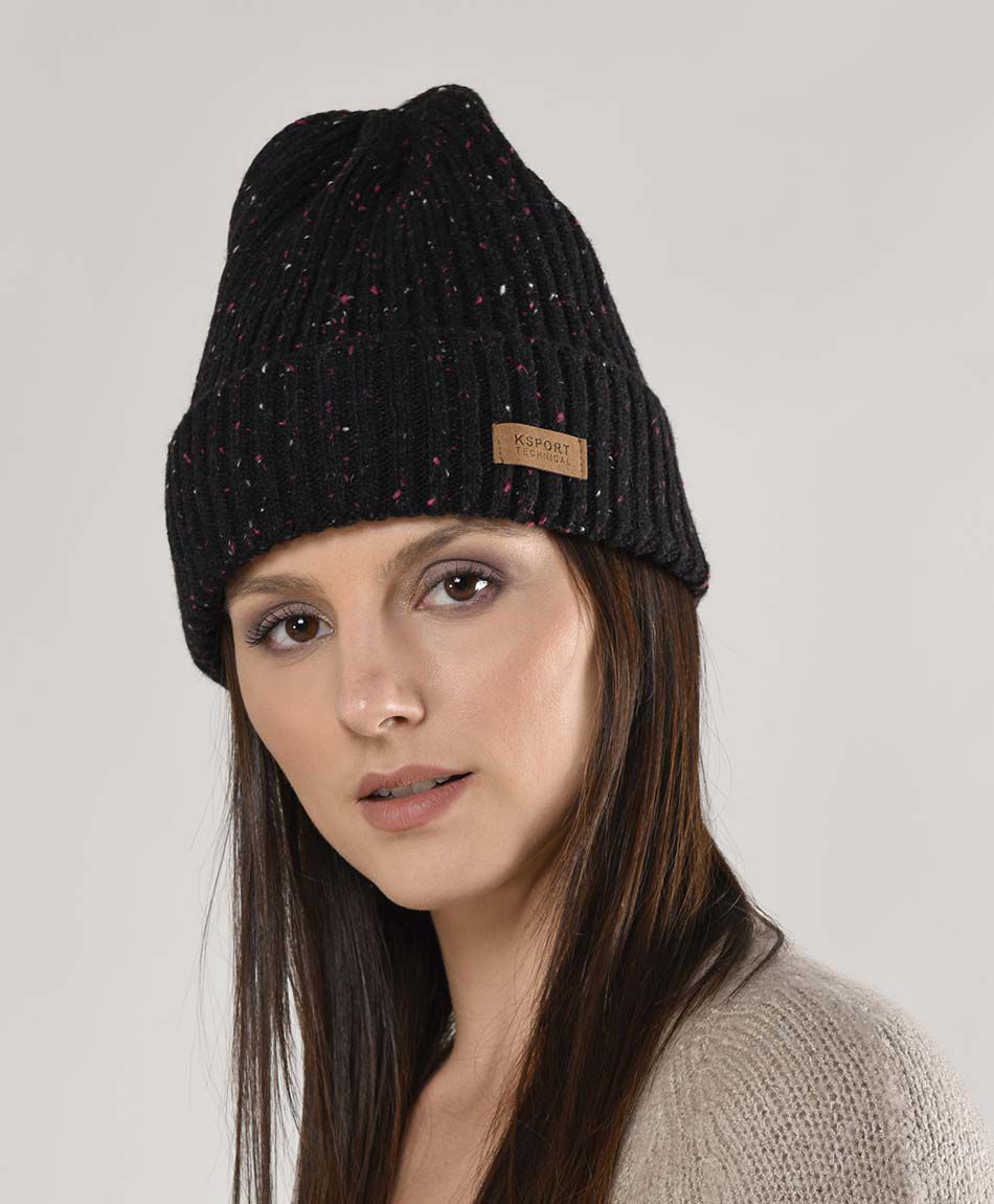 Gorro mujer tejido acanalado