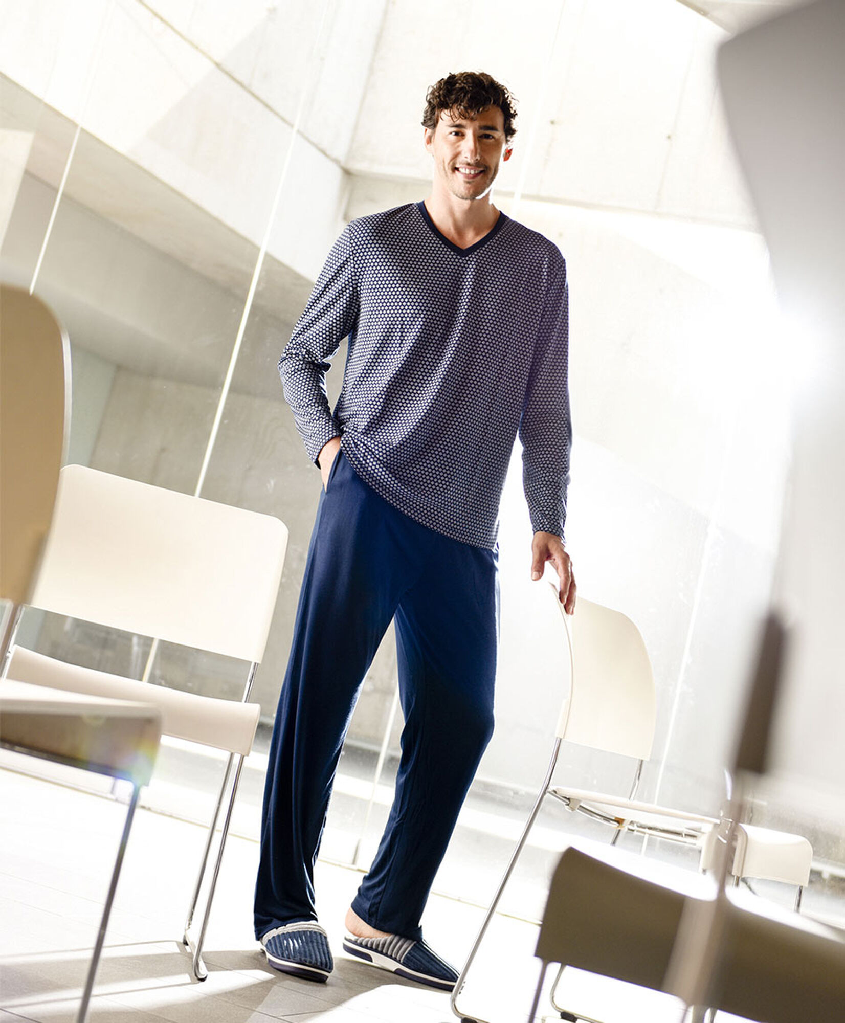 Pijama hombre círculos azul Pijama hombre círculos azul