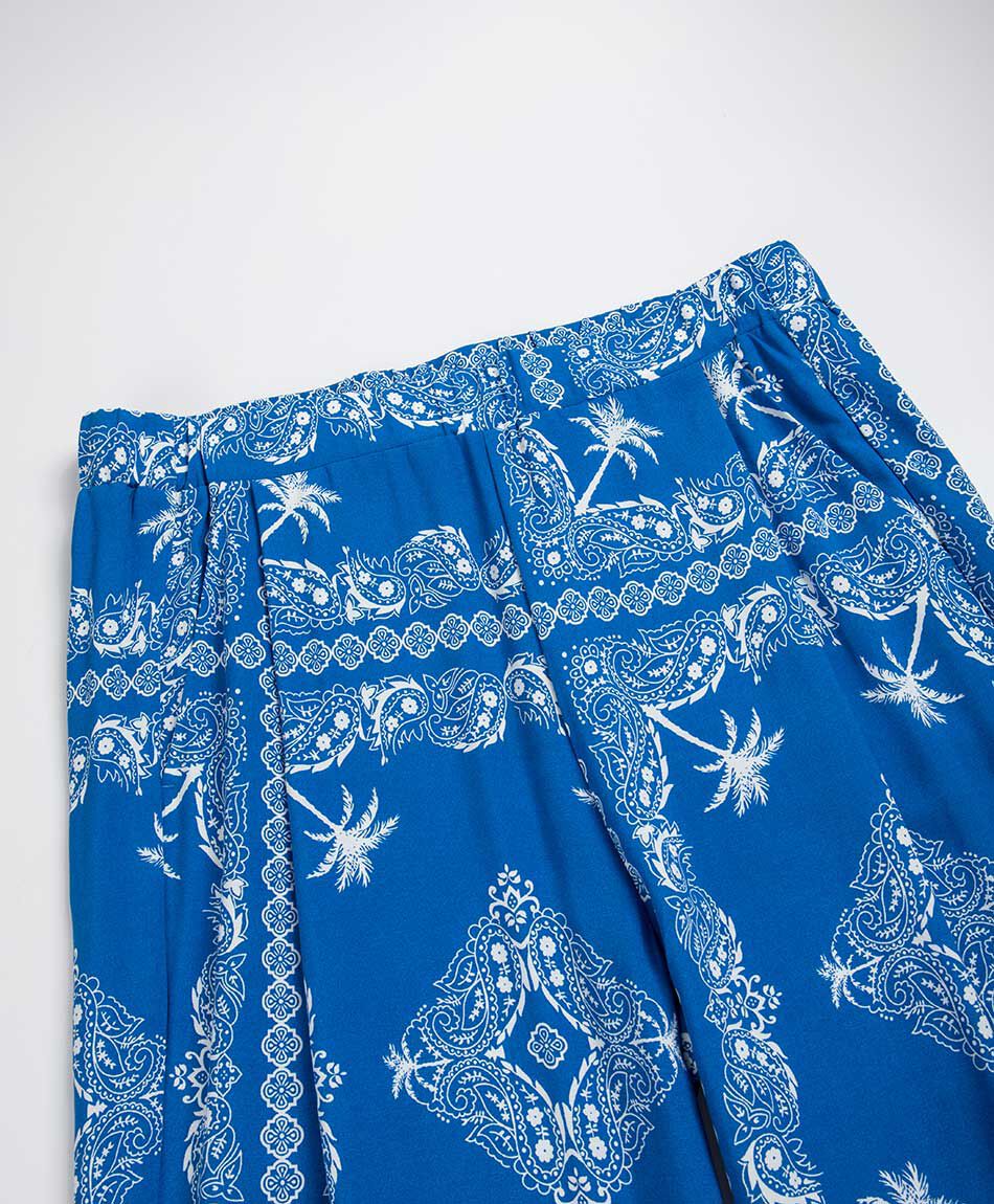 Pantal&oacute;n mujer estampado azul