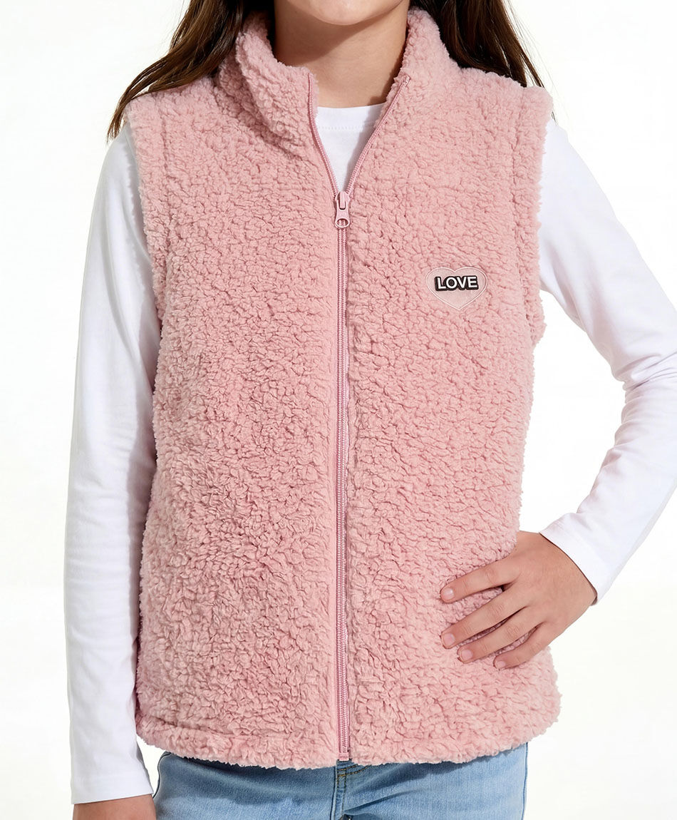 Poler&oacute;n ni&ntilde;a dise&ntilde;o vest pink