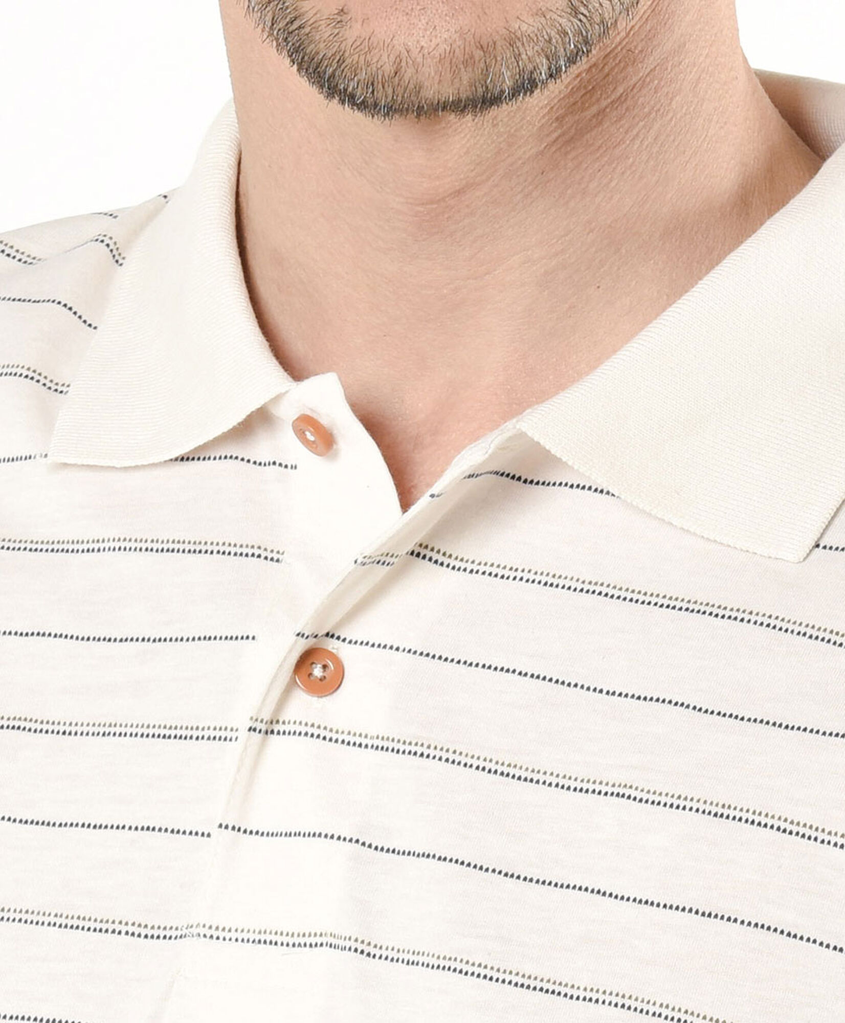 Polera hombre líneas cuello piqué Polera hombre líneas cuello piqué
