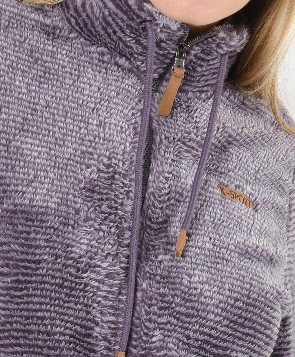 Polar deportivo mujer l&iacute;neas morado