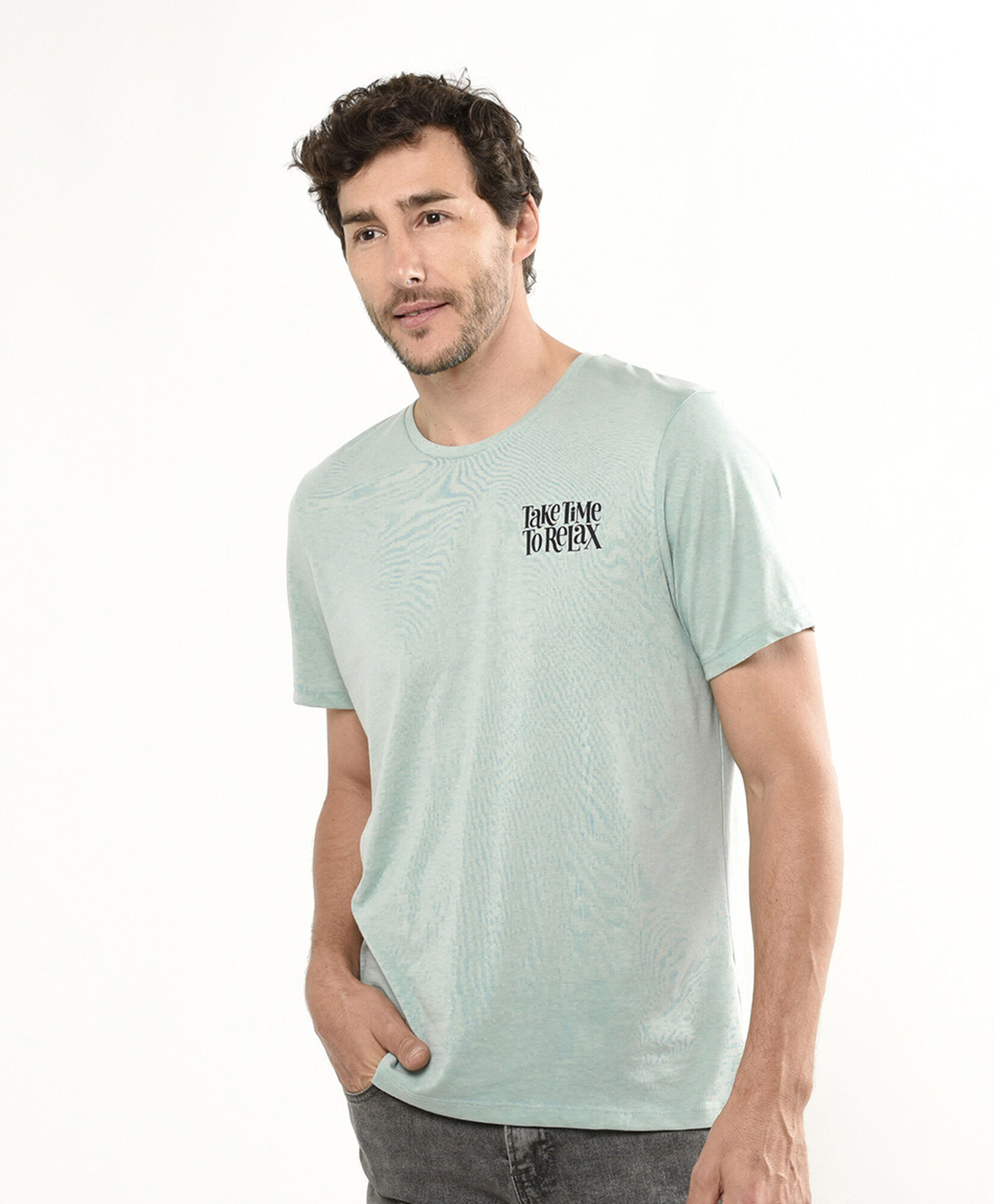 Polera hombre doble estampado frase Polera hombre doble estampado frase