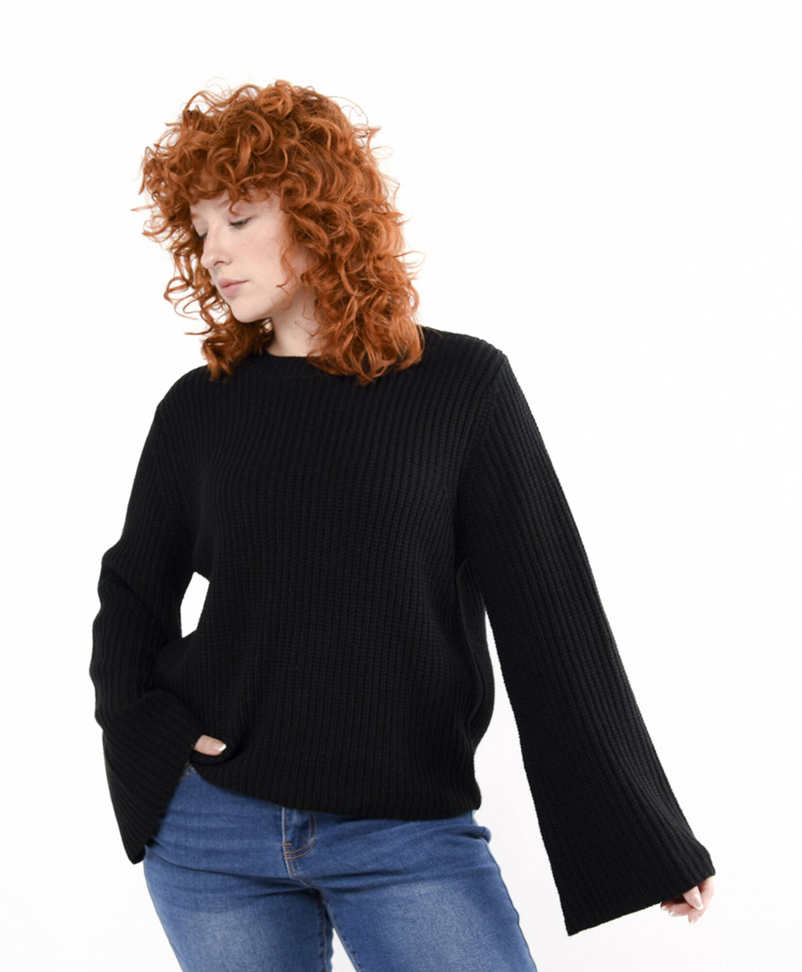 Sweater mujer punto inglés negro Sweater mujer punto inglés negro