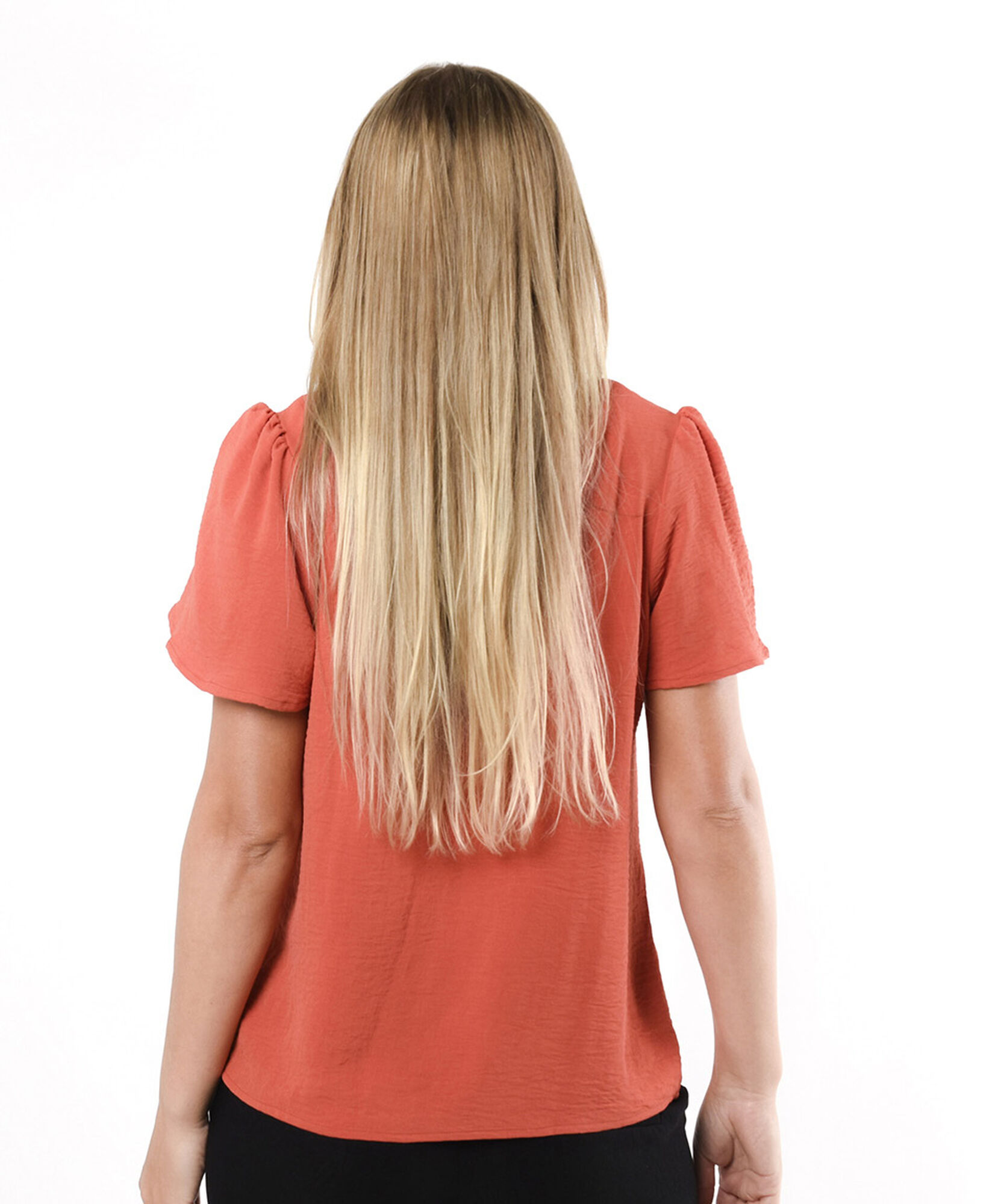 Blusa mujer manga vuelo color Blusa mujer manga vuelo color