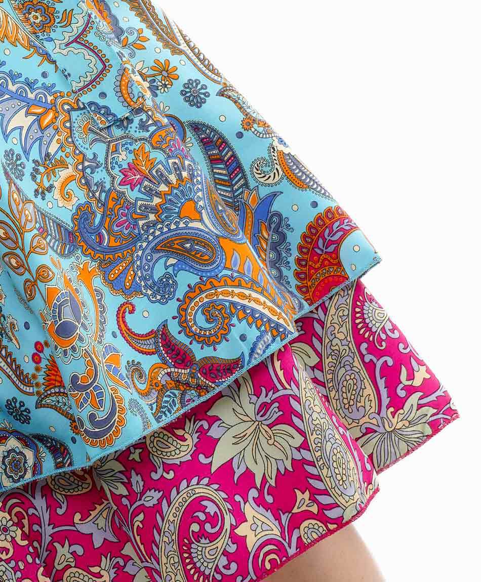 Falda mujer mini mix print