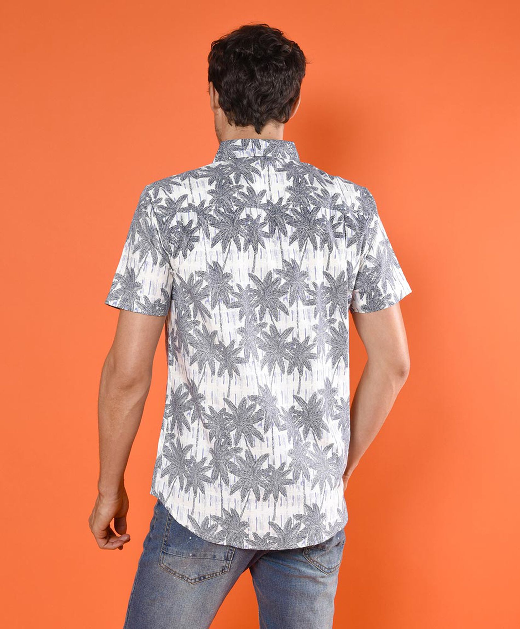 Camisa palmeras manga corta Camisa palmeras manga corta