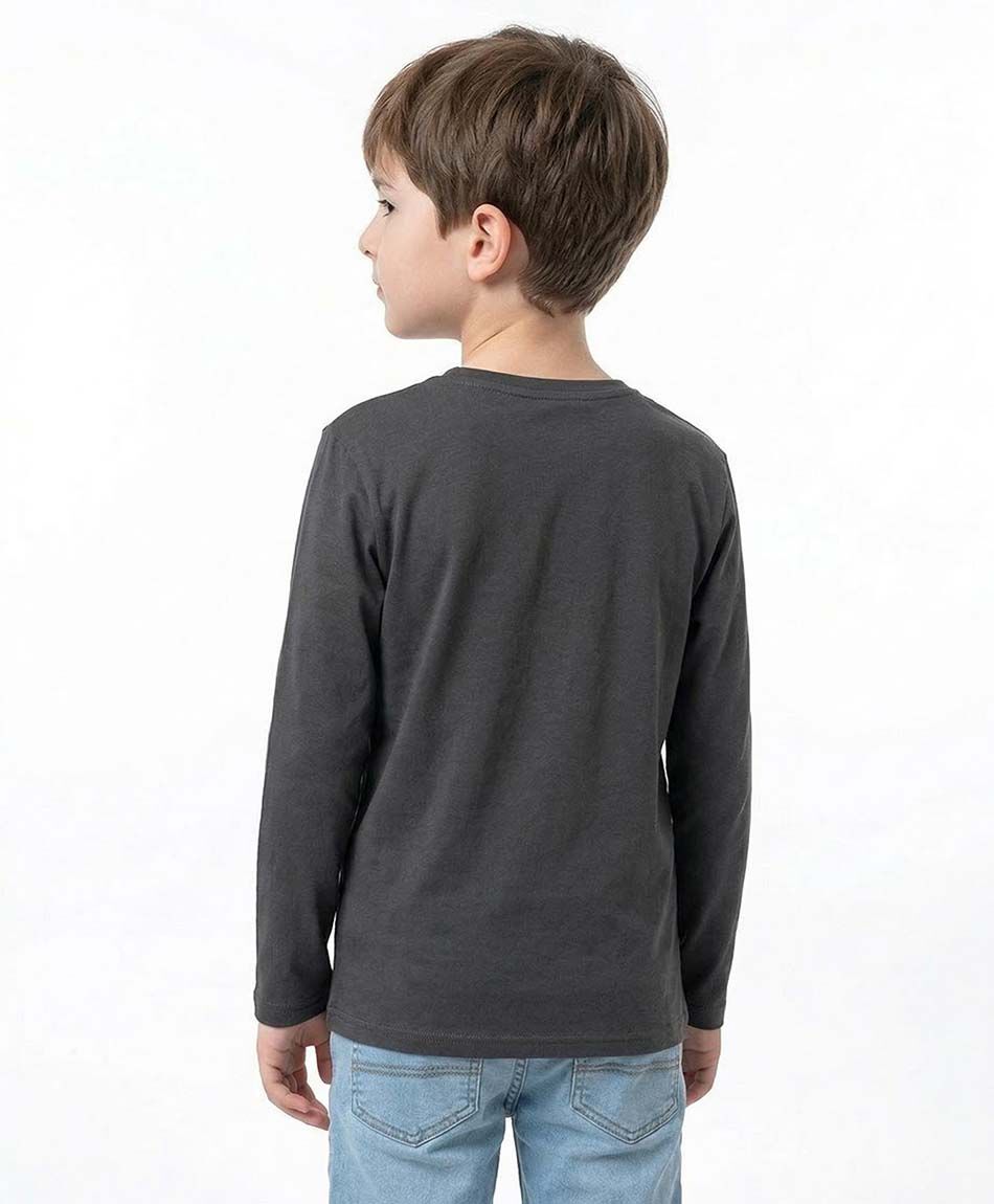 Polera ni&ntilde;o b&aacute;sica manga larga