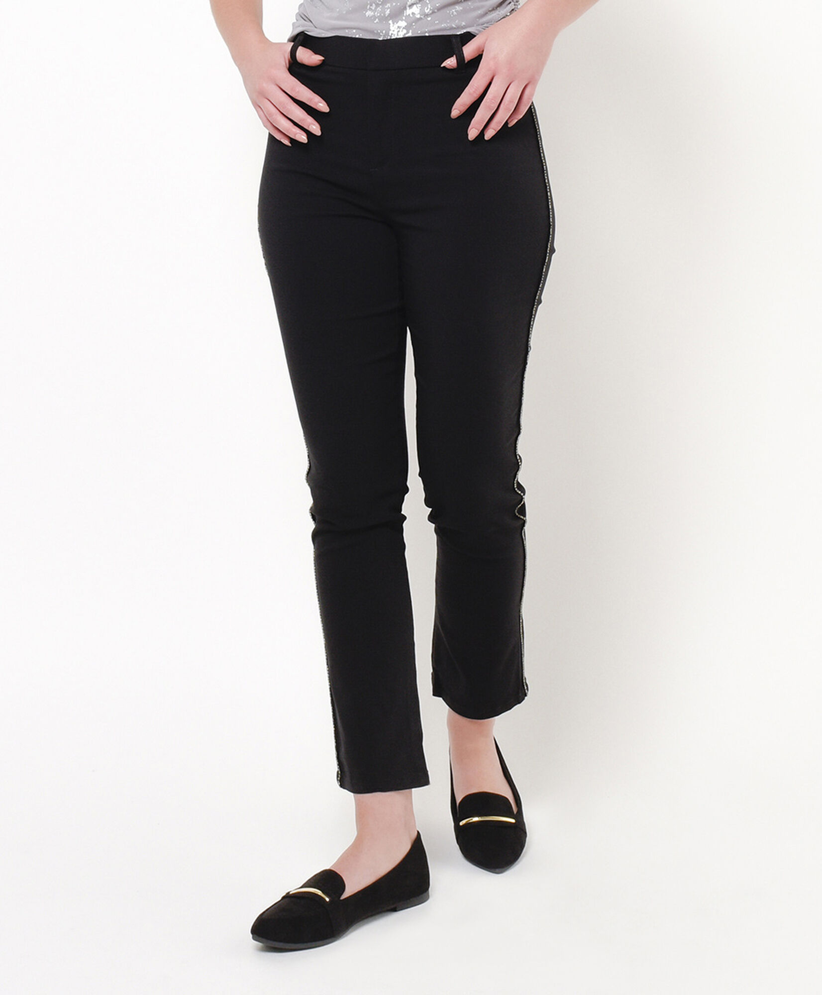 Pantalón mujer línea brillante Pantalón mujer línea brillante