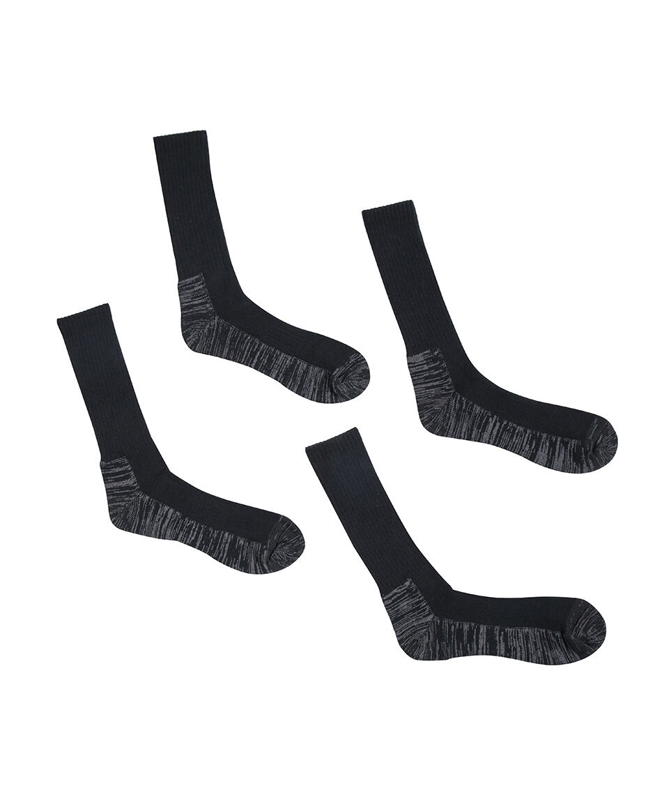 Pack 2 calcetines hombre termico negro